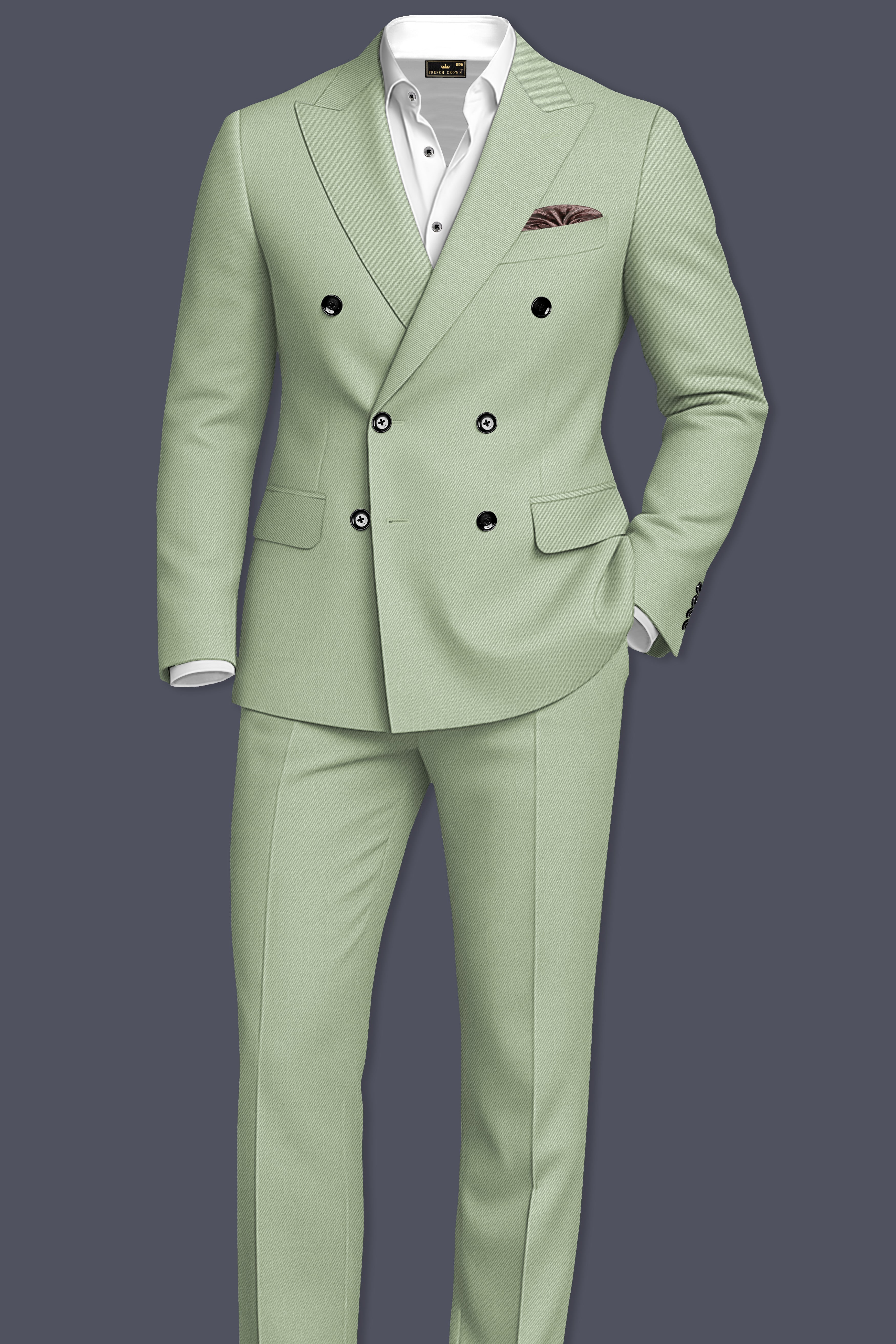 Eagle Wool Rich Double Breasted Suit