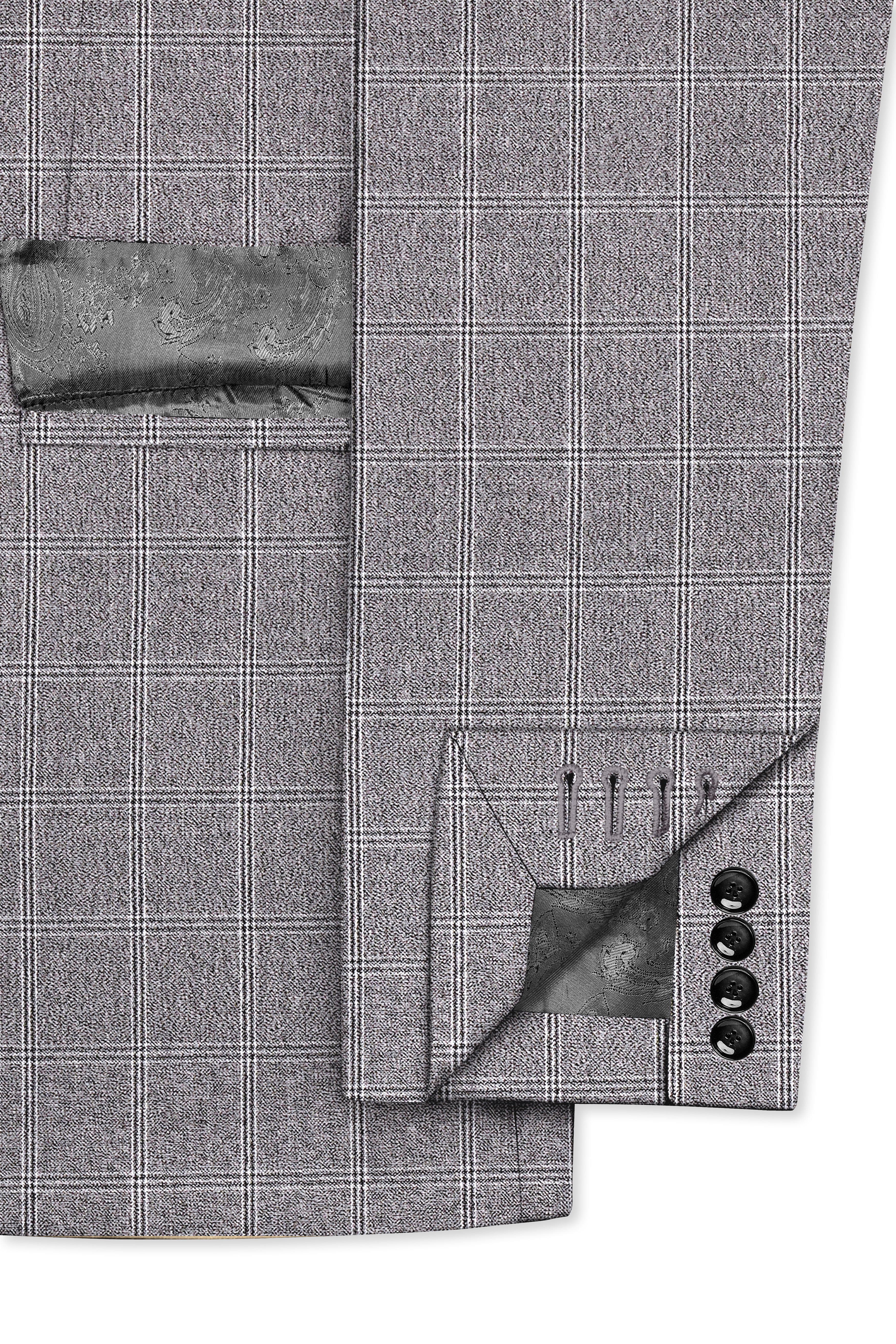 Manatee Grey windowpane Wool Rich Suit