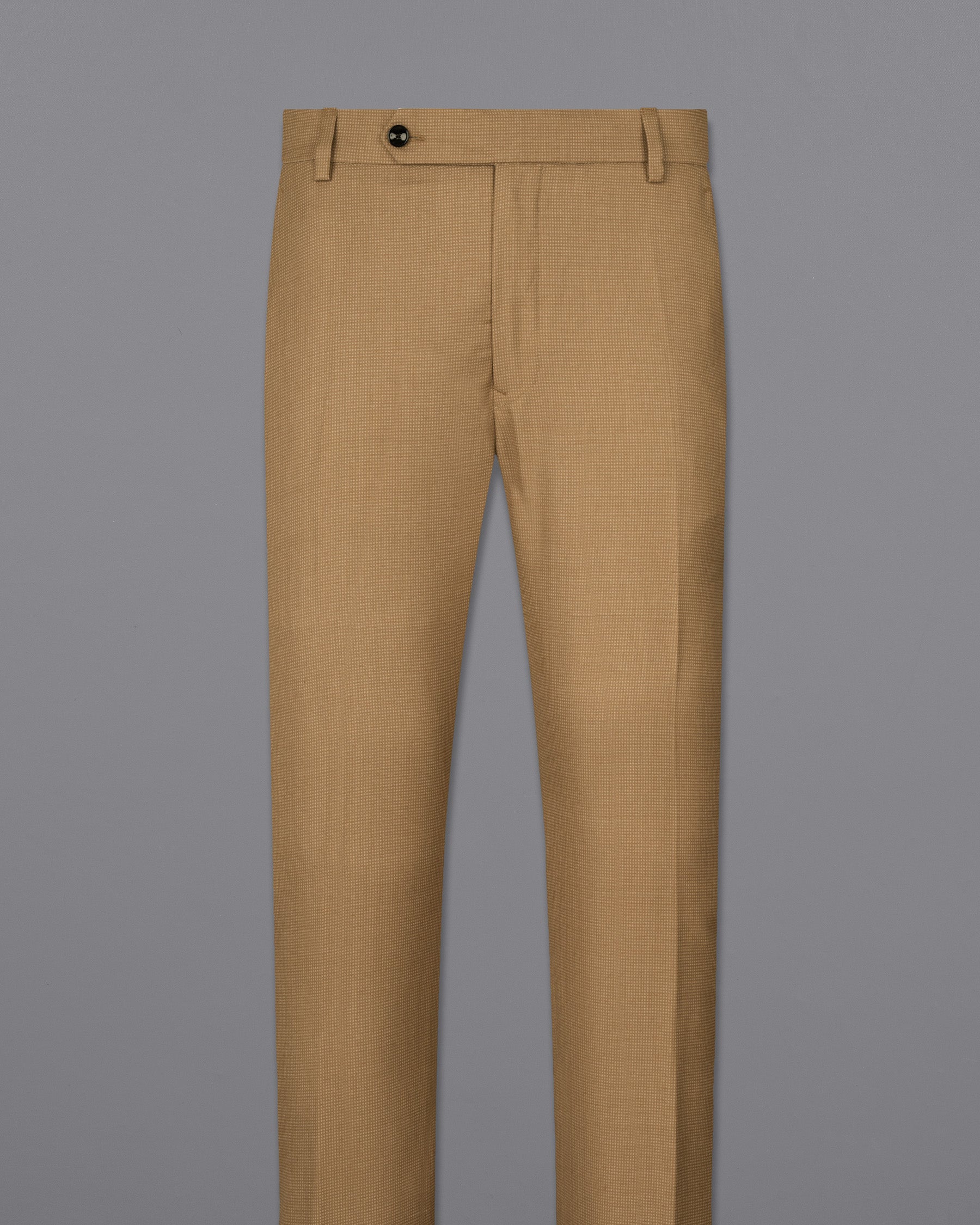 Oak Brown Cross Placket Bandhgala Premium Cotton Suit