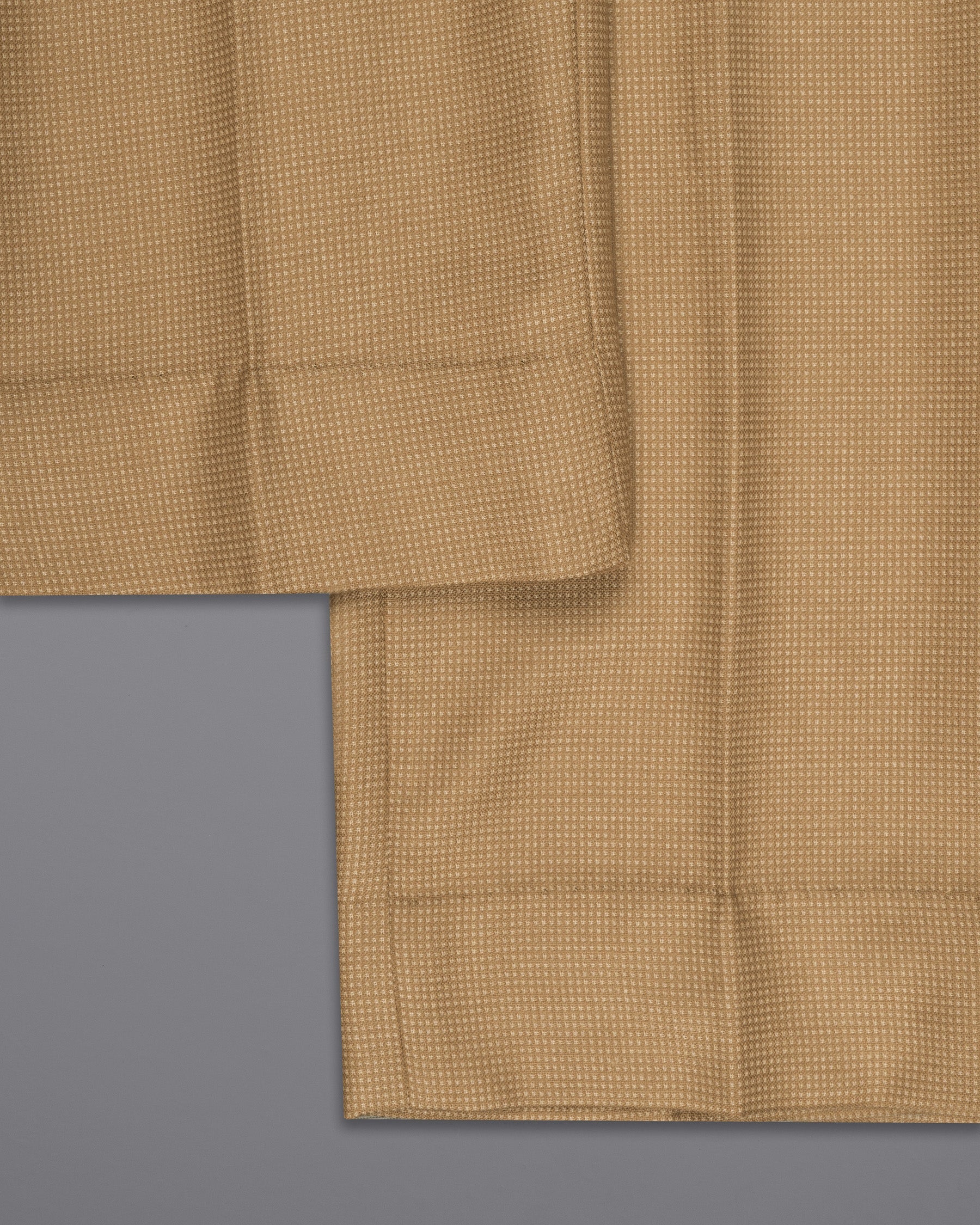 Oak Brown Cross Placket Bandhgala Premium Cotton Suit