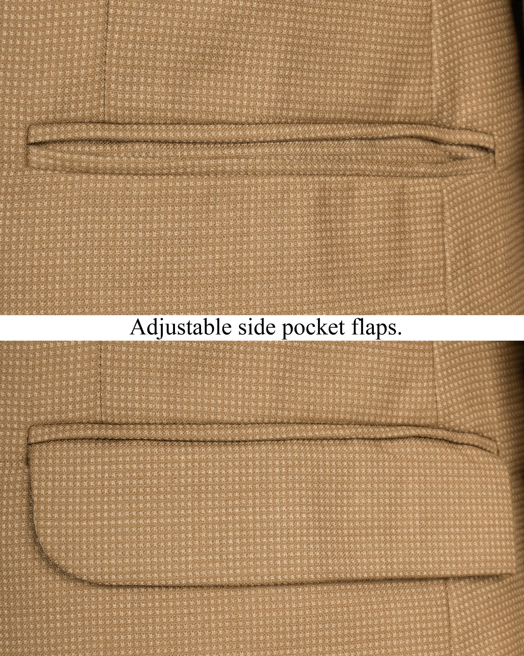 Oak Brown Cross Placket Bandhgala Premium Cotton Suit