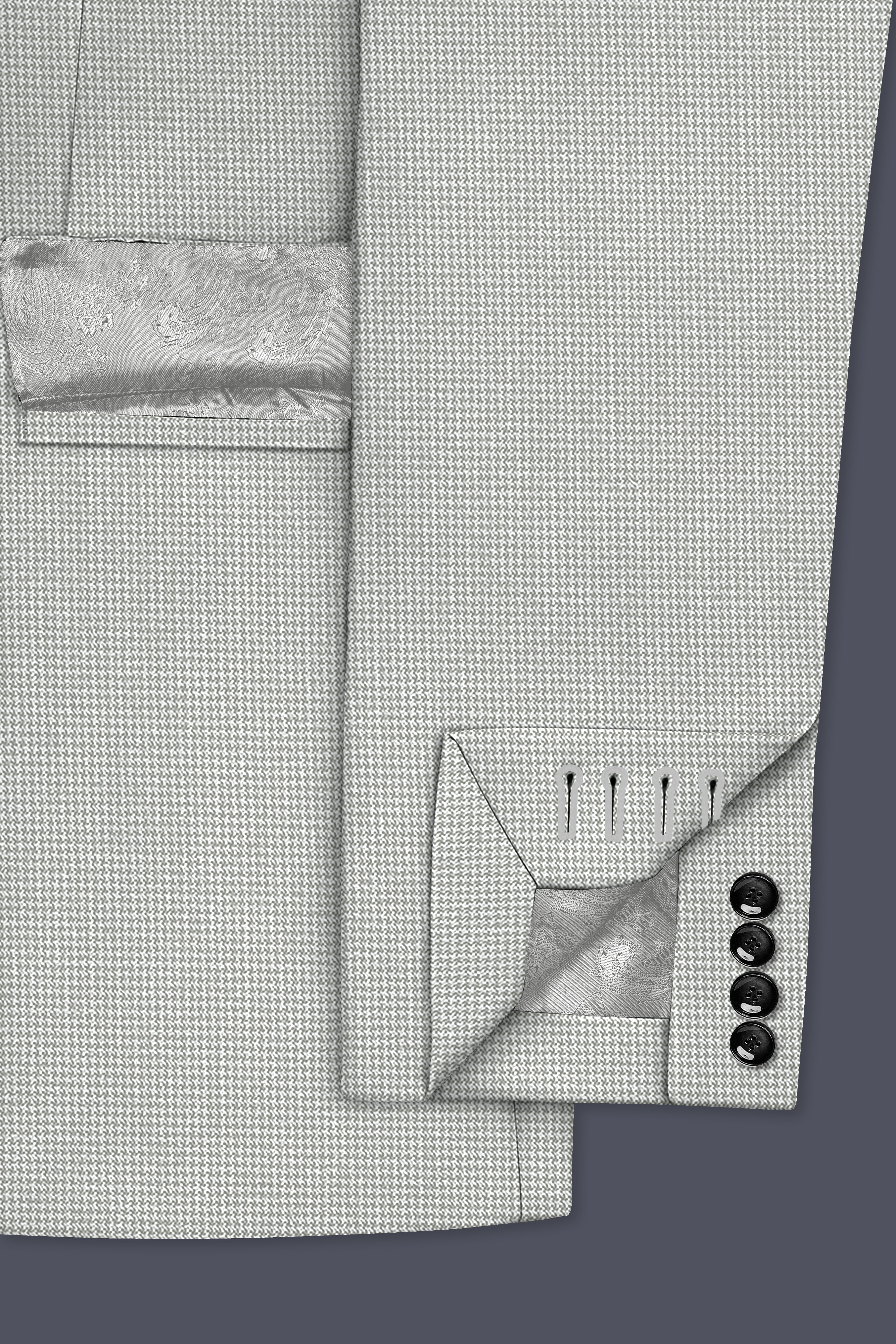 Shady Lady Grey houndstooth Wool Rich Suit