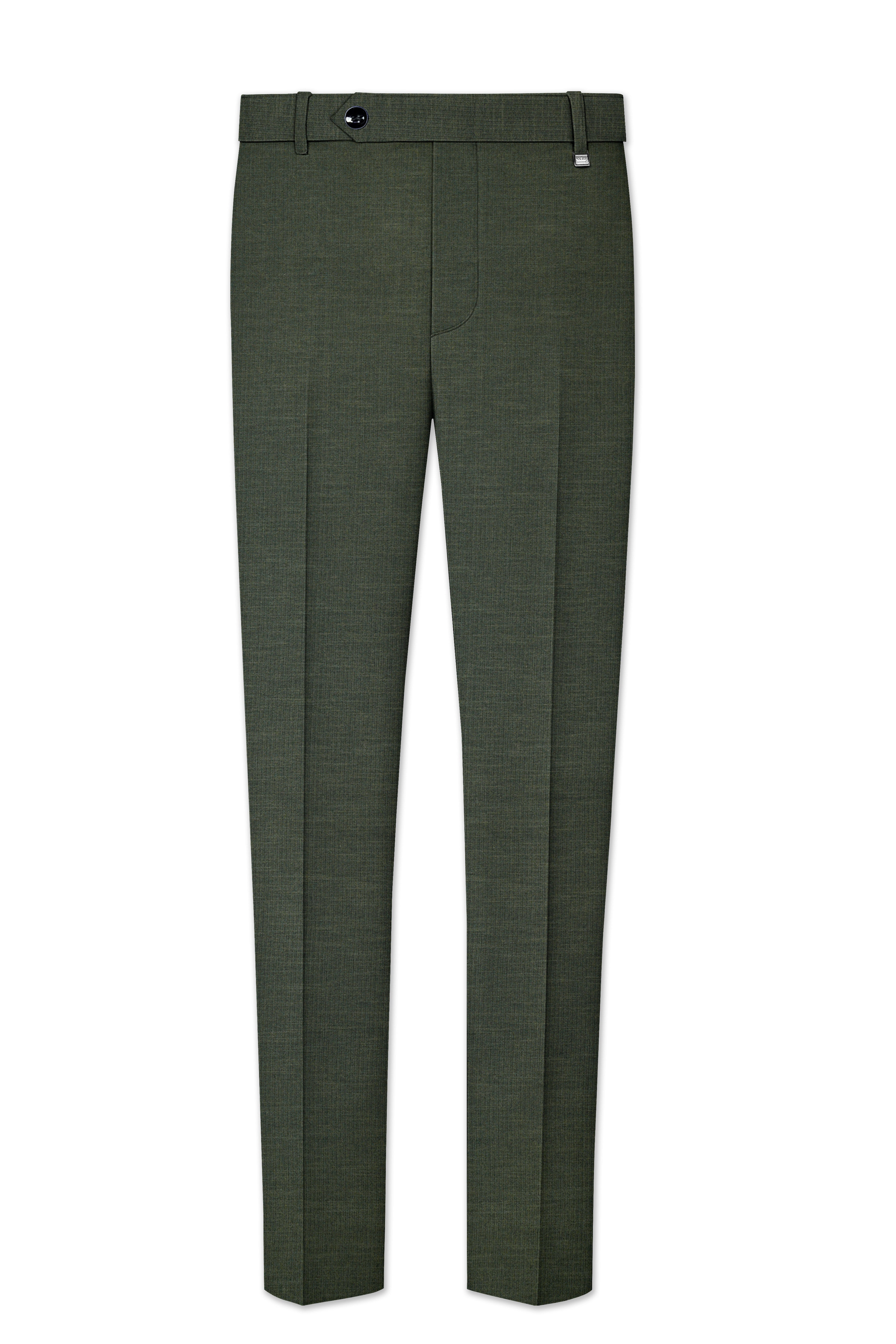Armadillo Green Solid Premium Cotton Suit