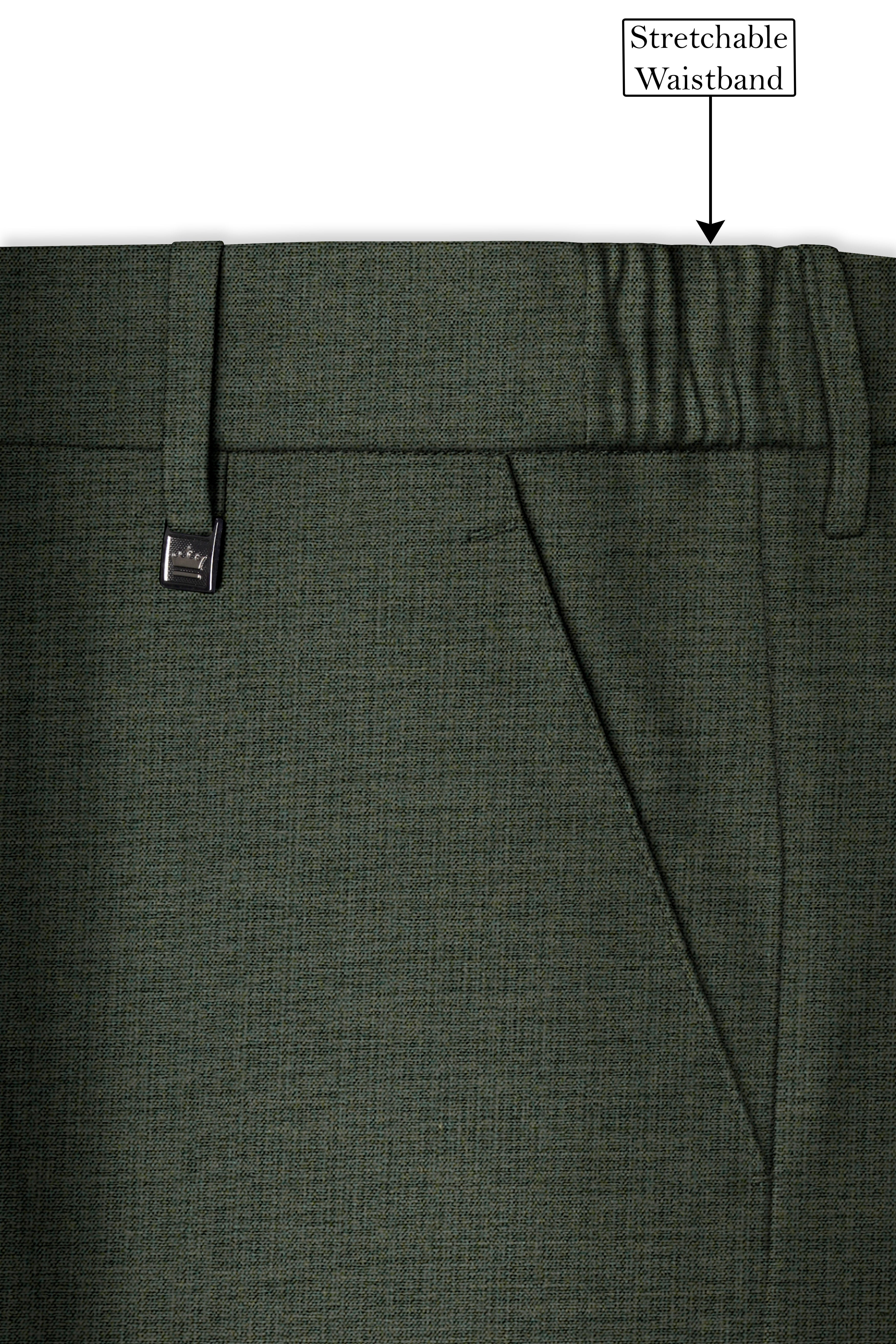 Armadillo Green Solid Premium Cotton Suit