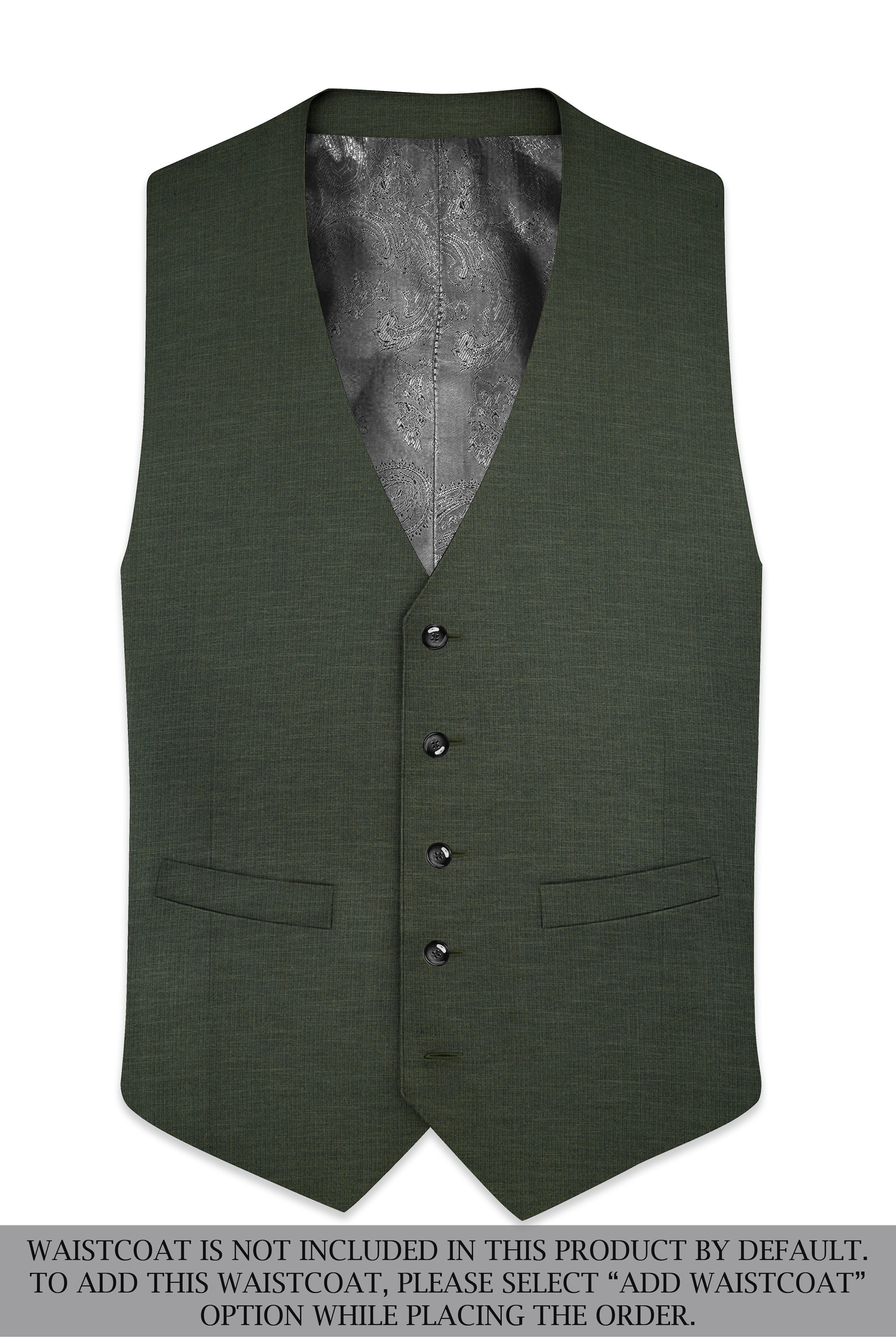 Armadillo Green Solid Premium Cotton Suit