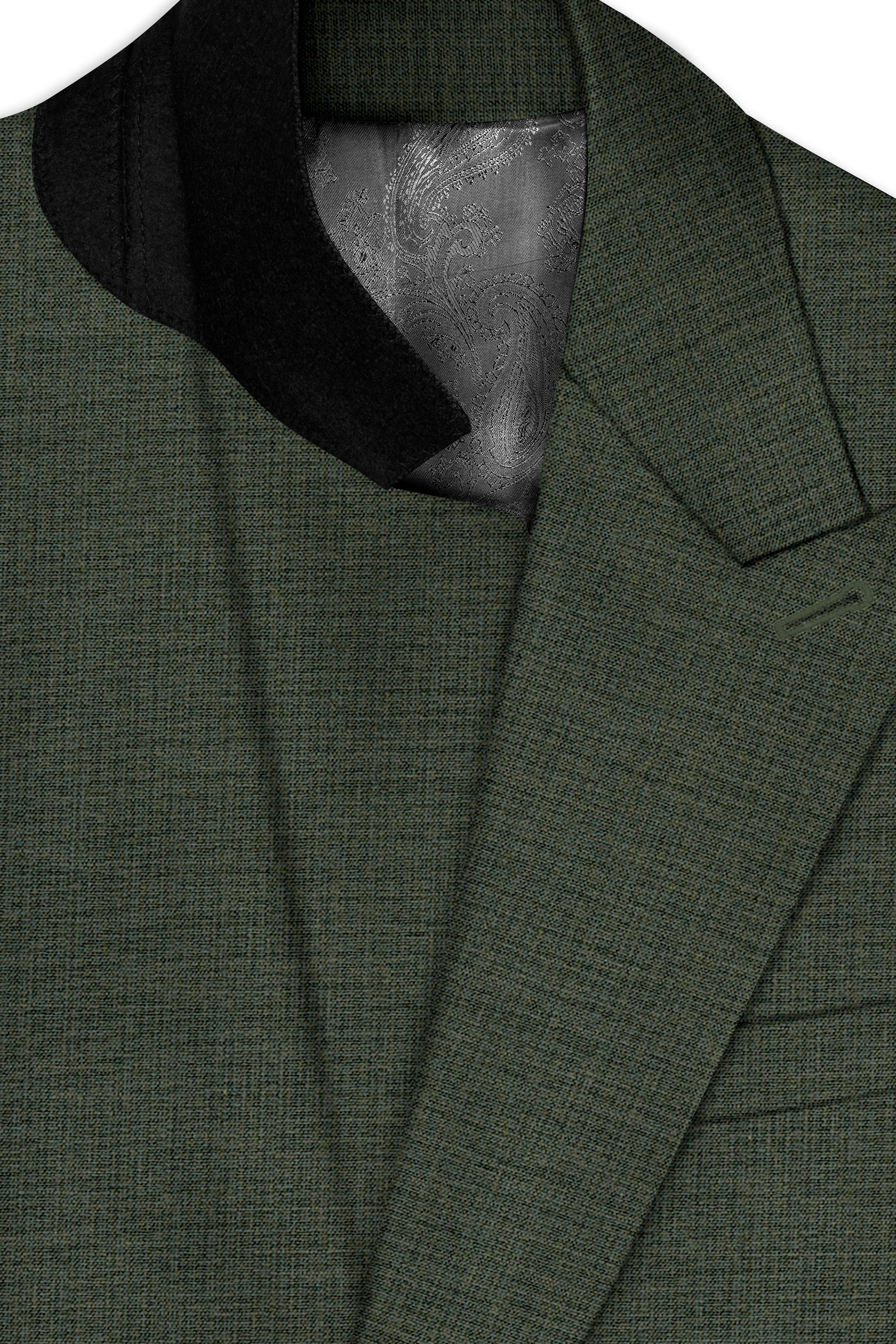 Armadillo Green Solid Premium Cotton Suit