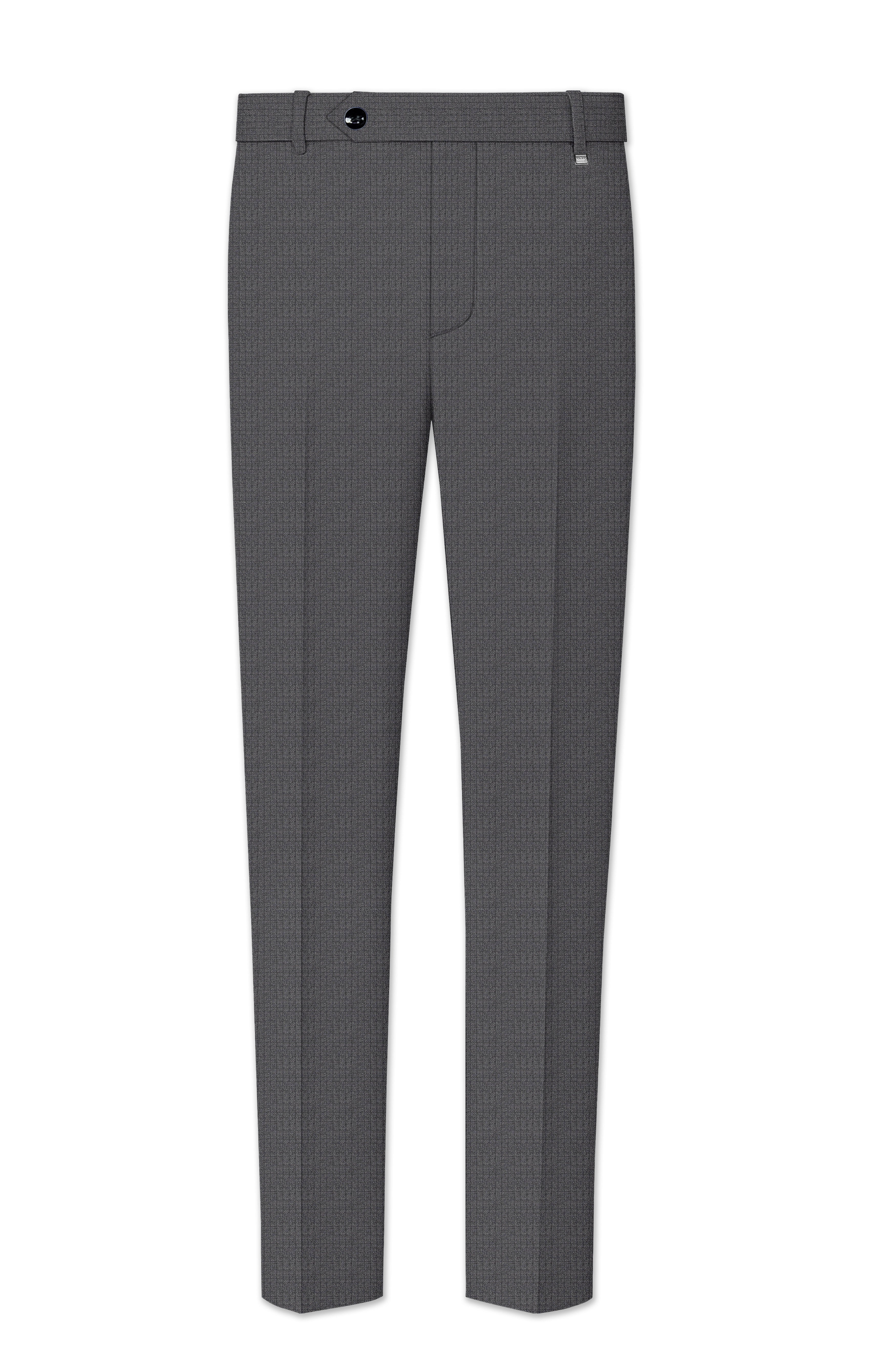 Vampire Gray Cross Placket Bandhgala Suit