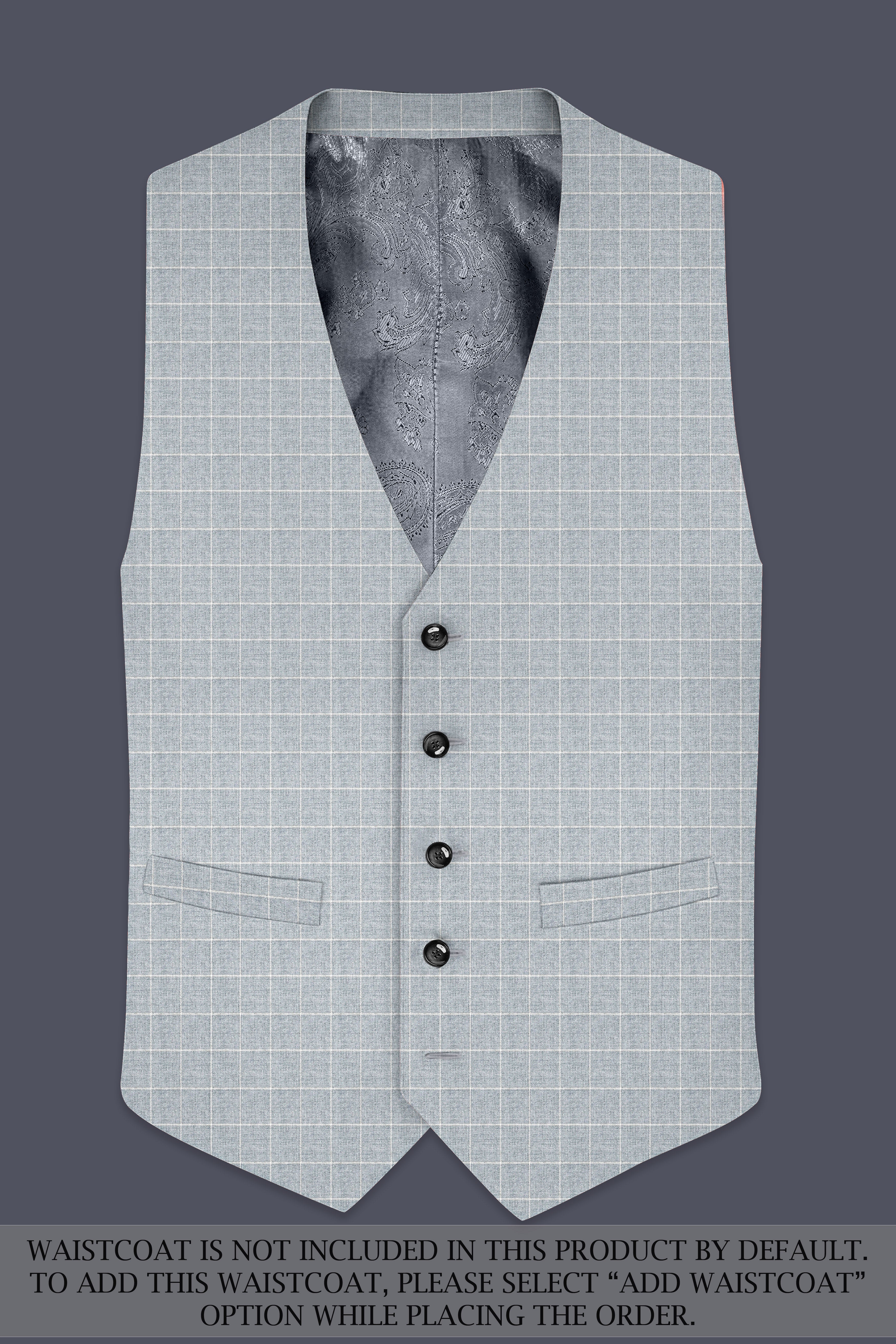 Hurricane Gray Windowpane Double Breasted Suit