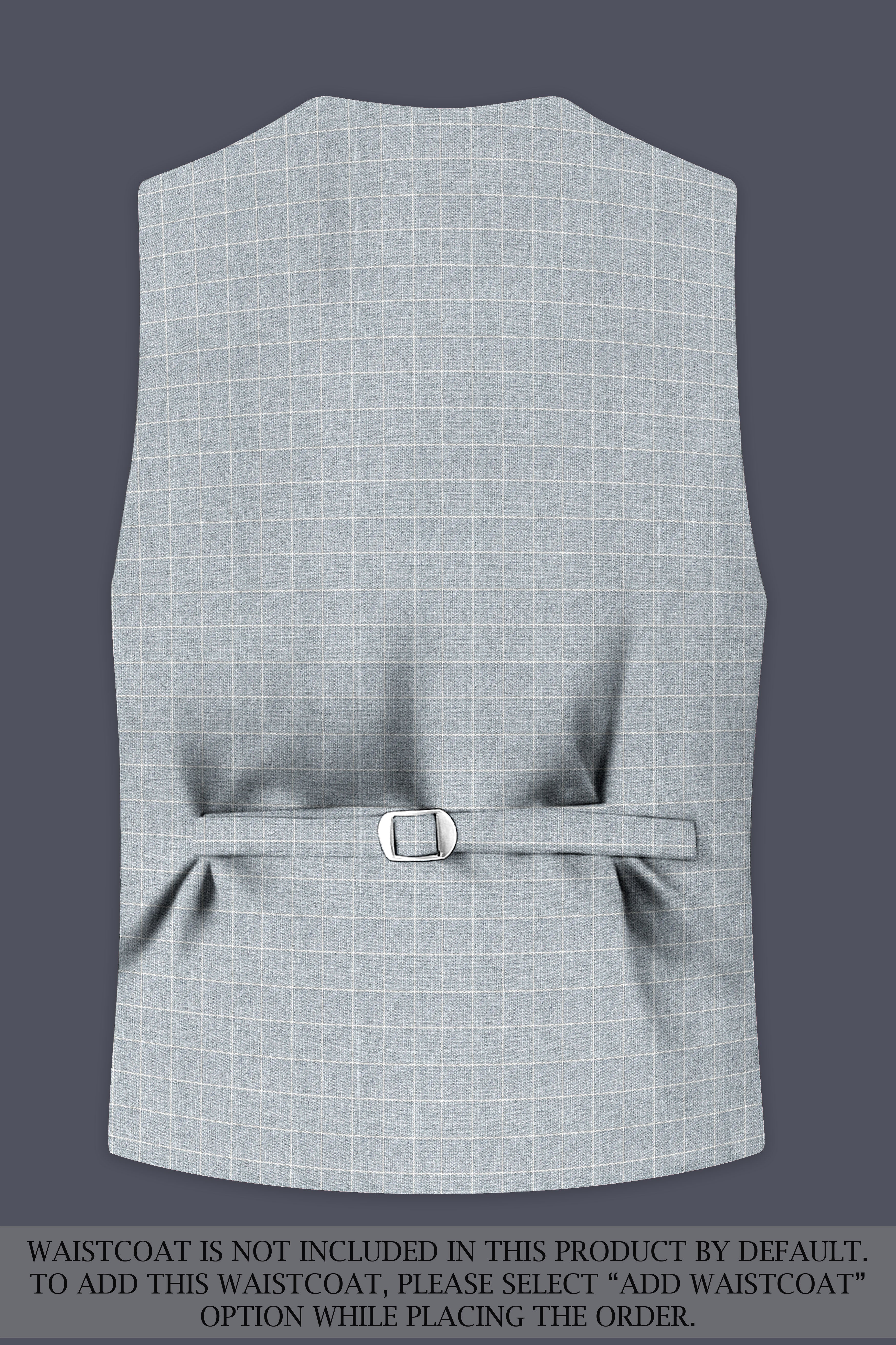Hurricane Gray Windowpane Double Breasted Suit