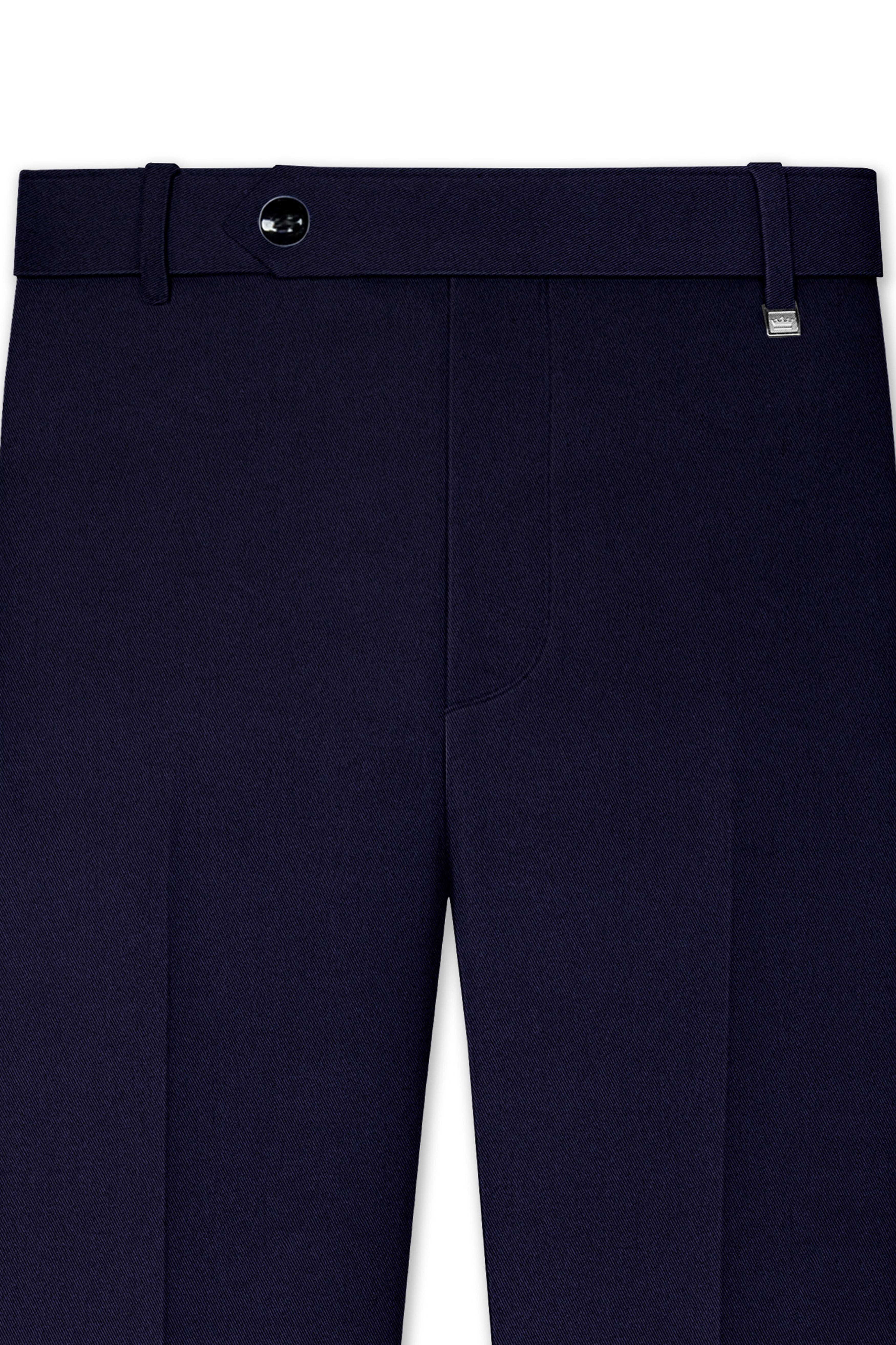 Gunmetal Blue Cross Placket Bandhgala Suit