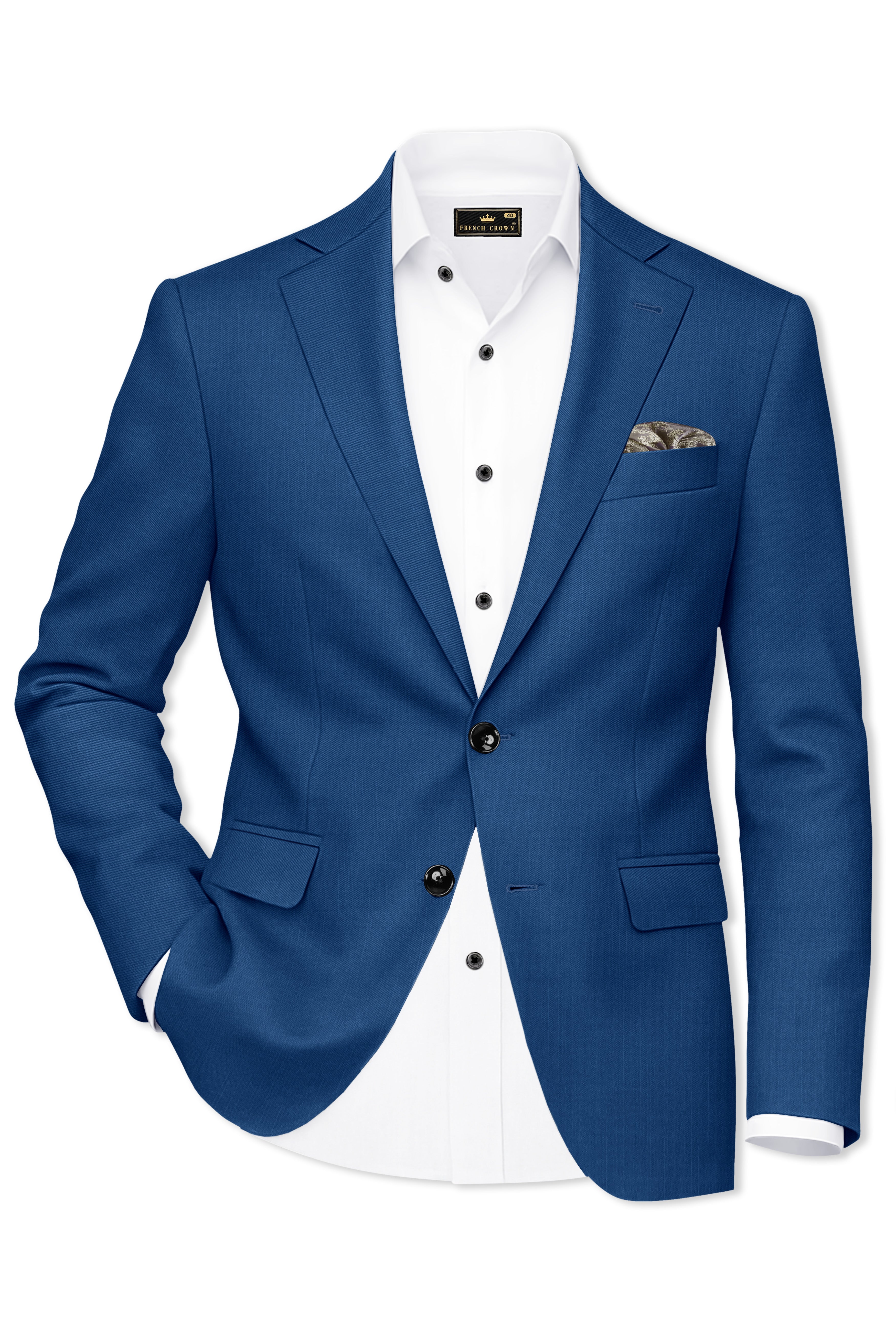 River Bed Blue Single Breasted Suit