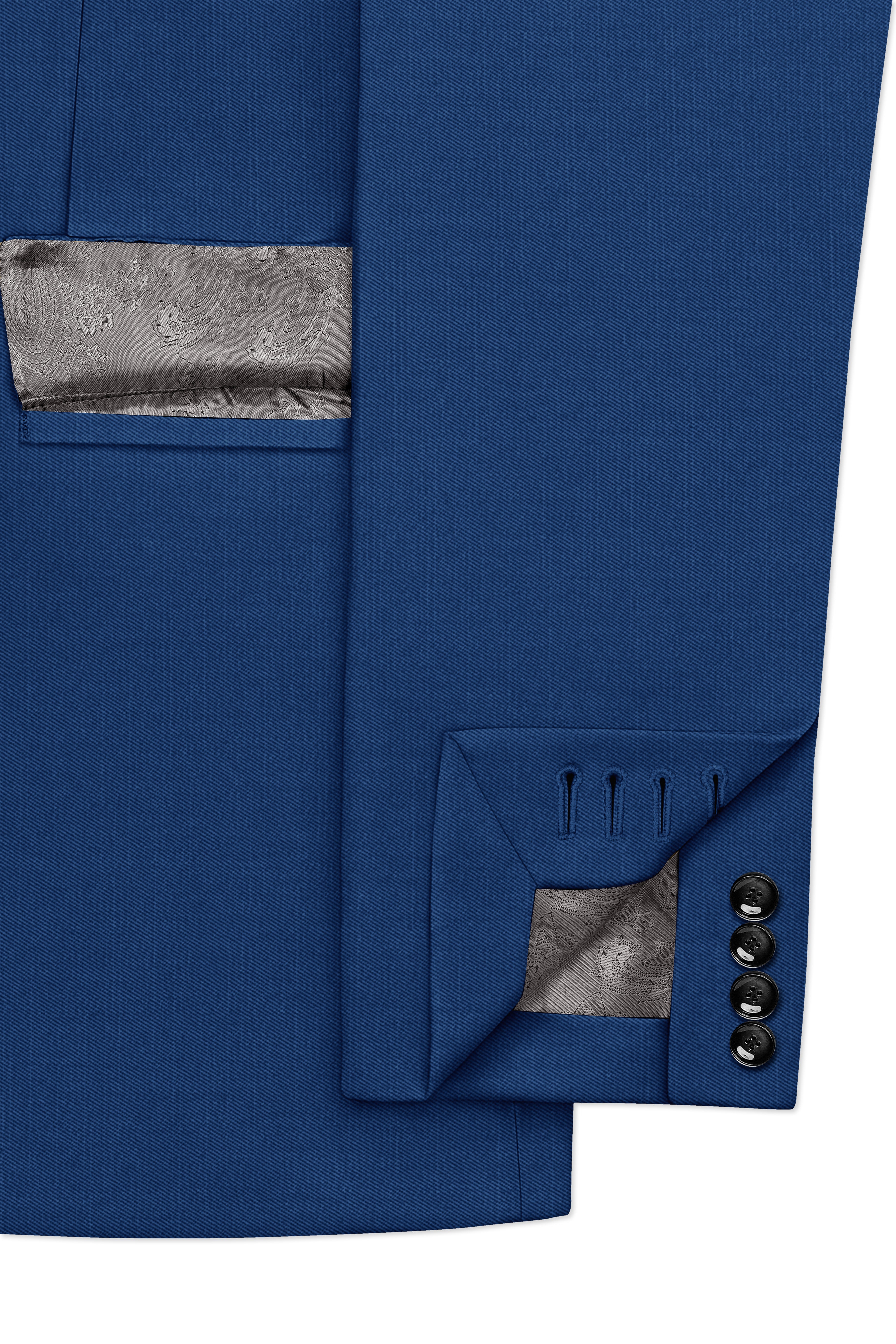 River Bed Blue Single Breasted Suit