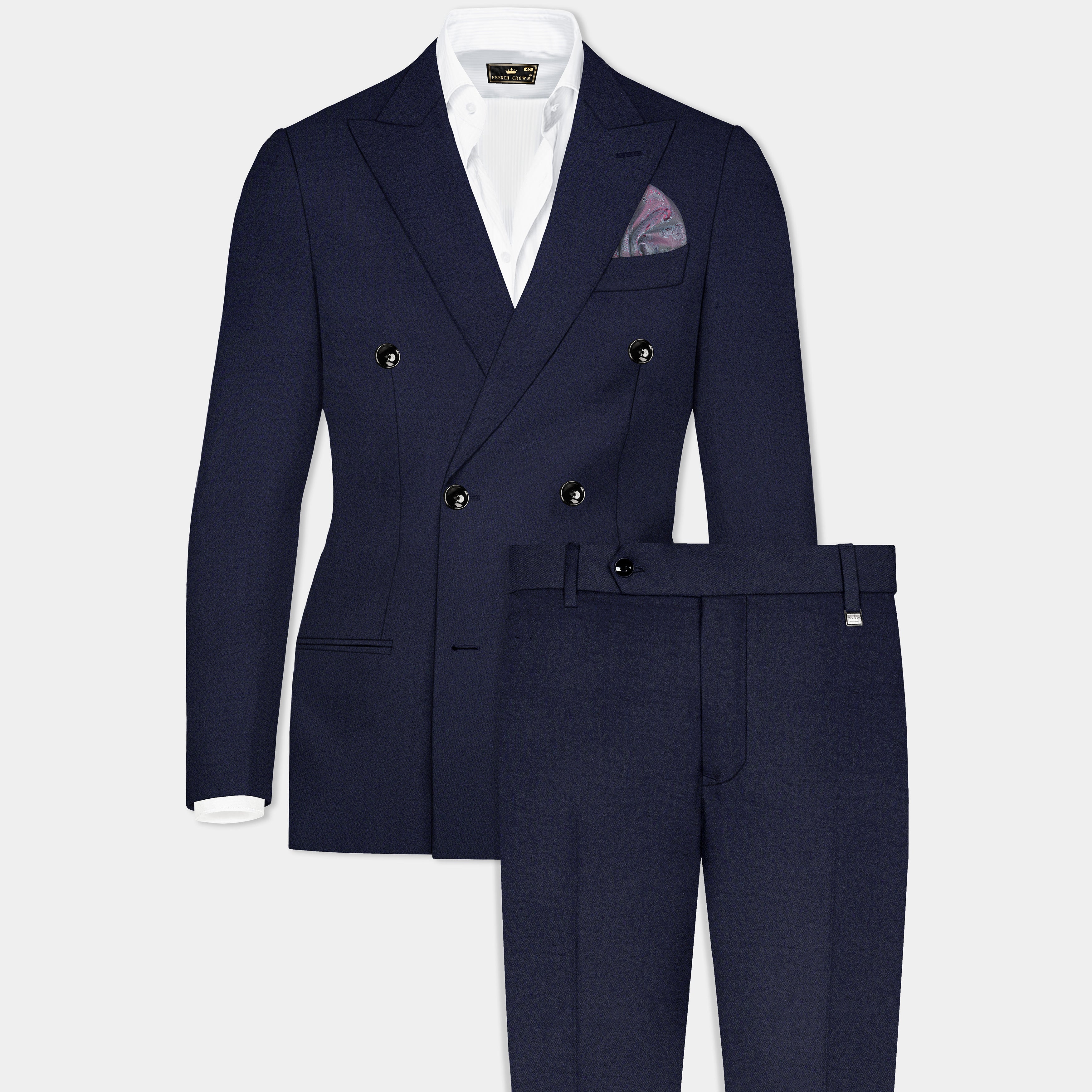 Bleached Cedar Blue Double Breasted Suit