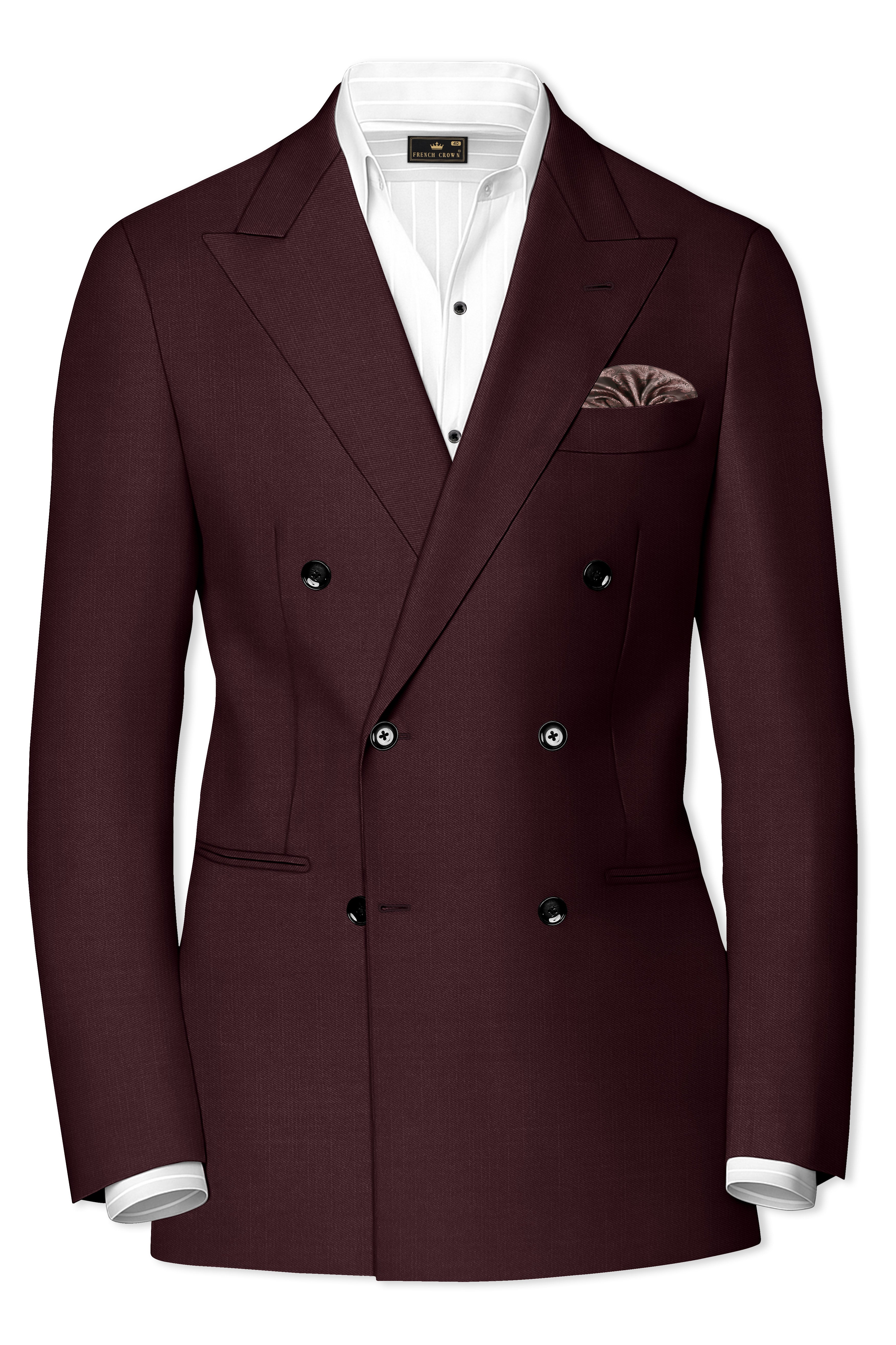 Matterhorn Maroon Double Breasted Suit