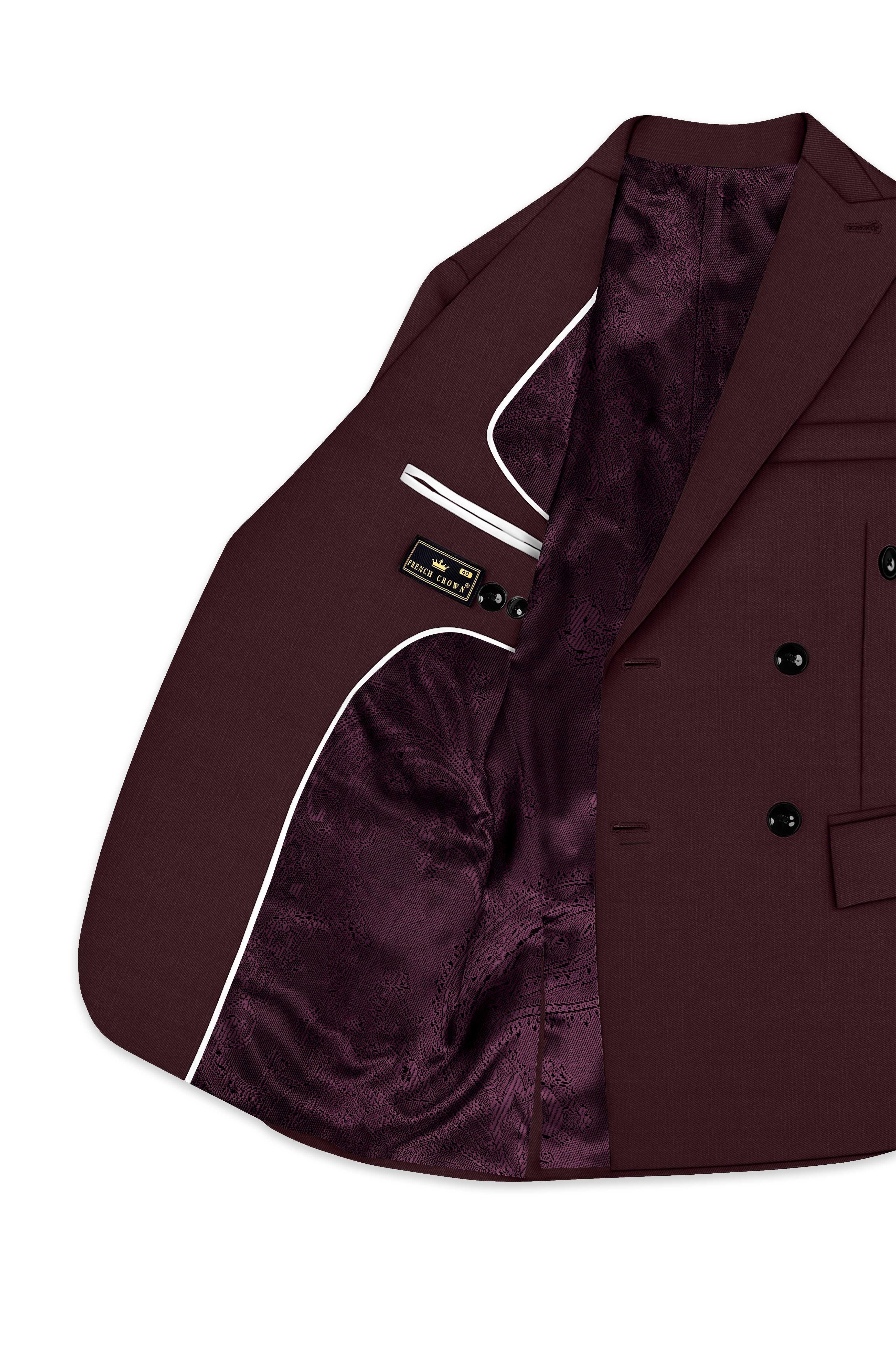 Matterhorn Maroon Double Breasted Suit