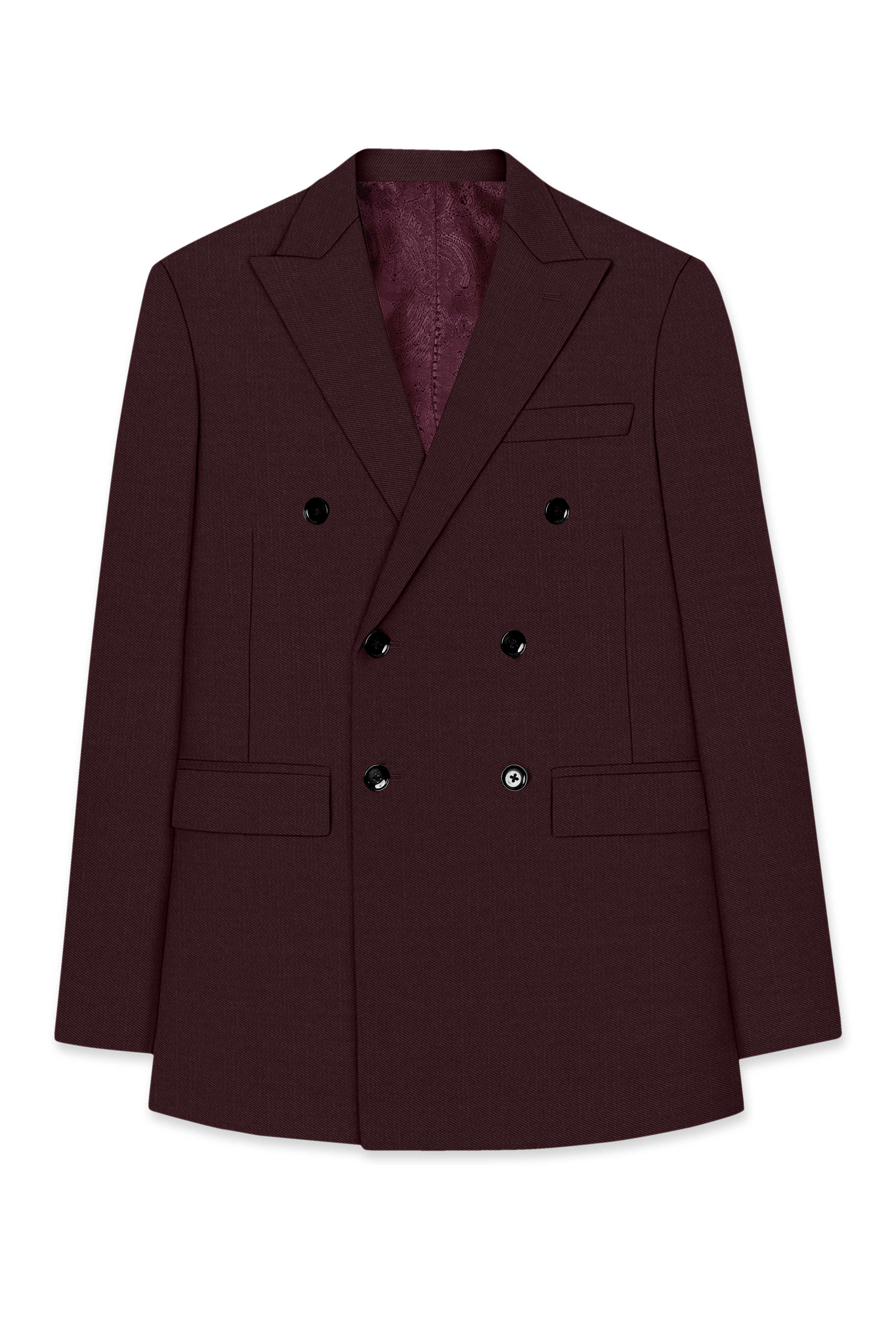 Matterhorn Maroon Double Breasted Suit