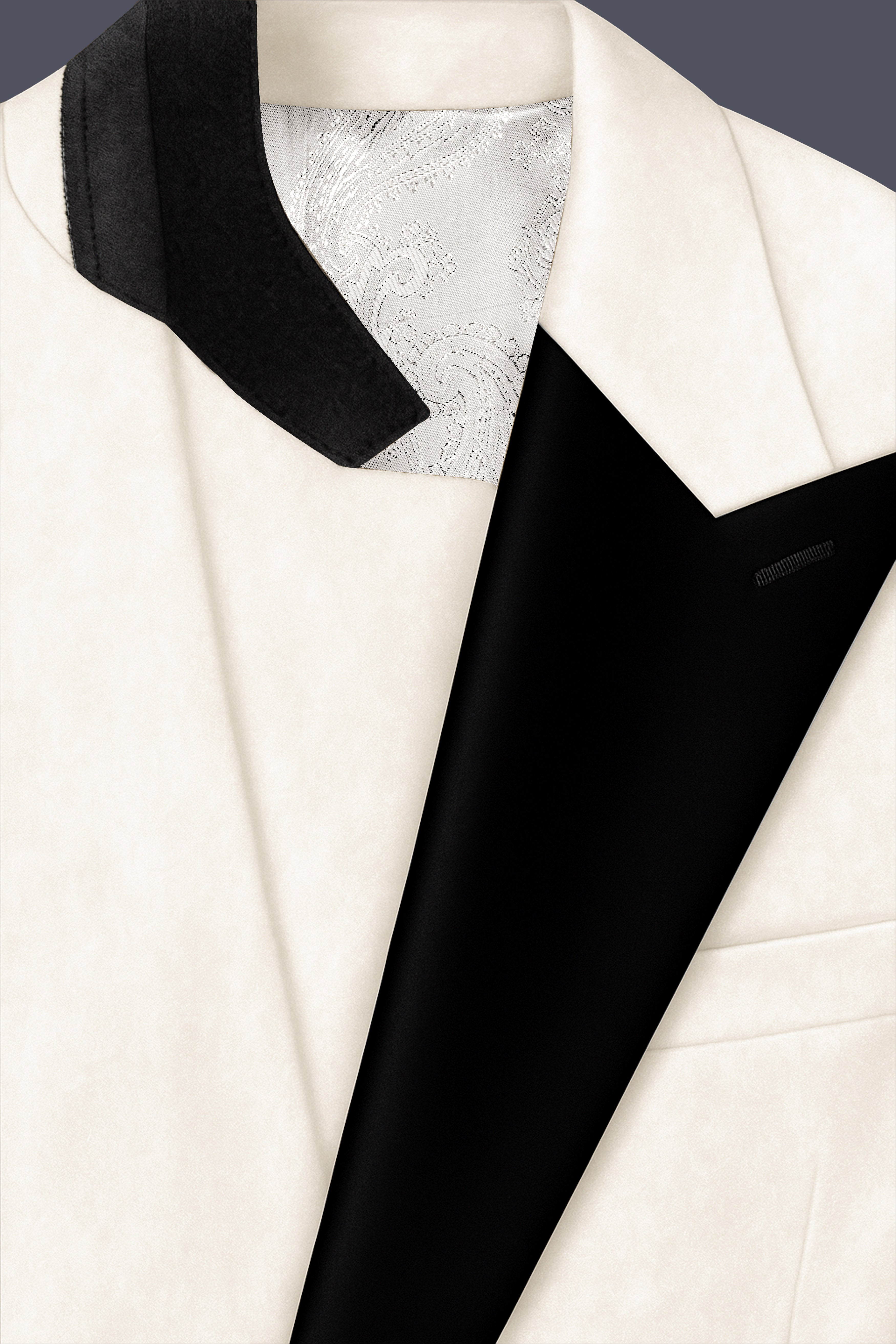 Bright White Single Breasted Premium Velvet Designer Suit