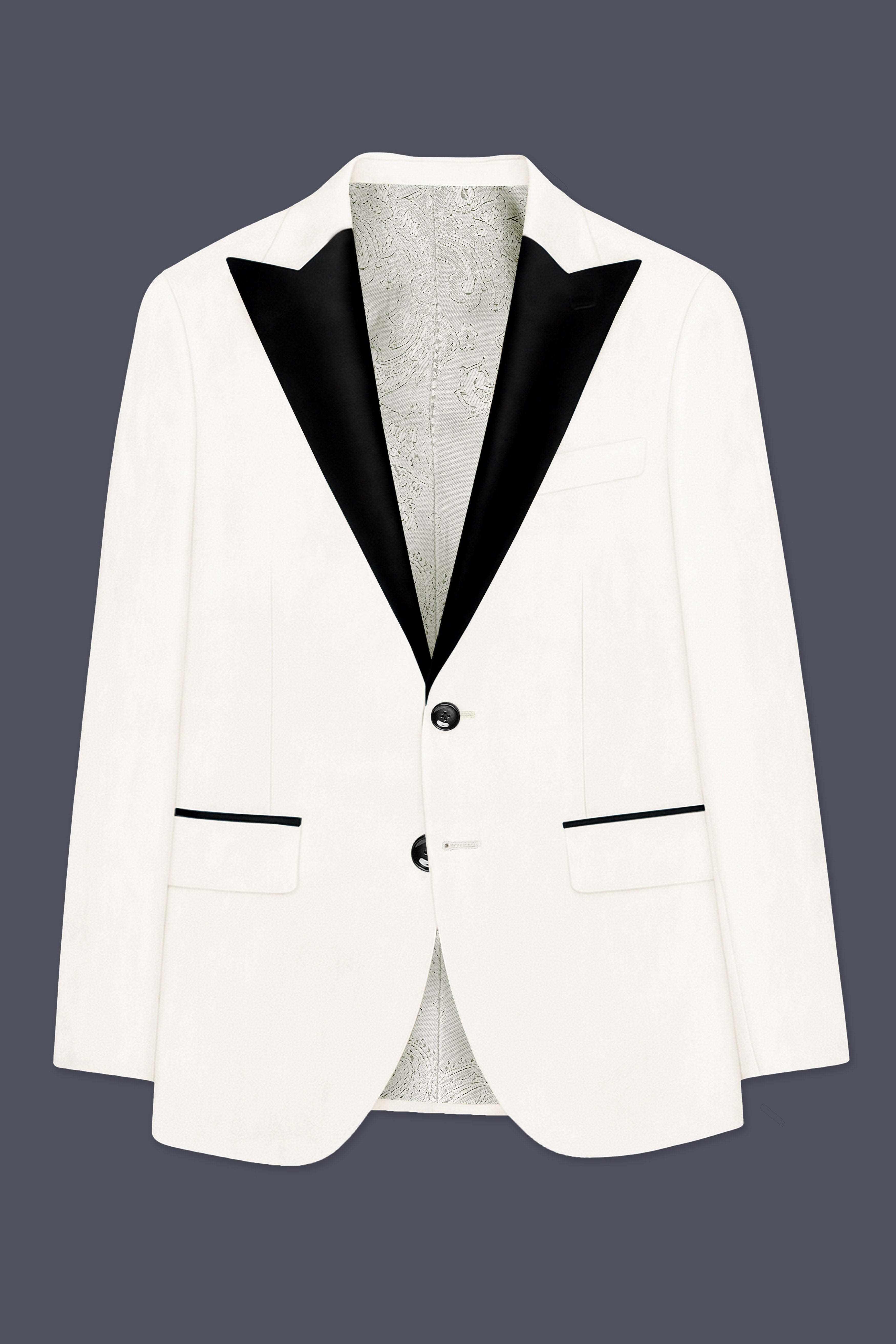 Bright White Single Breasted Premium Velvet Designer Suit