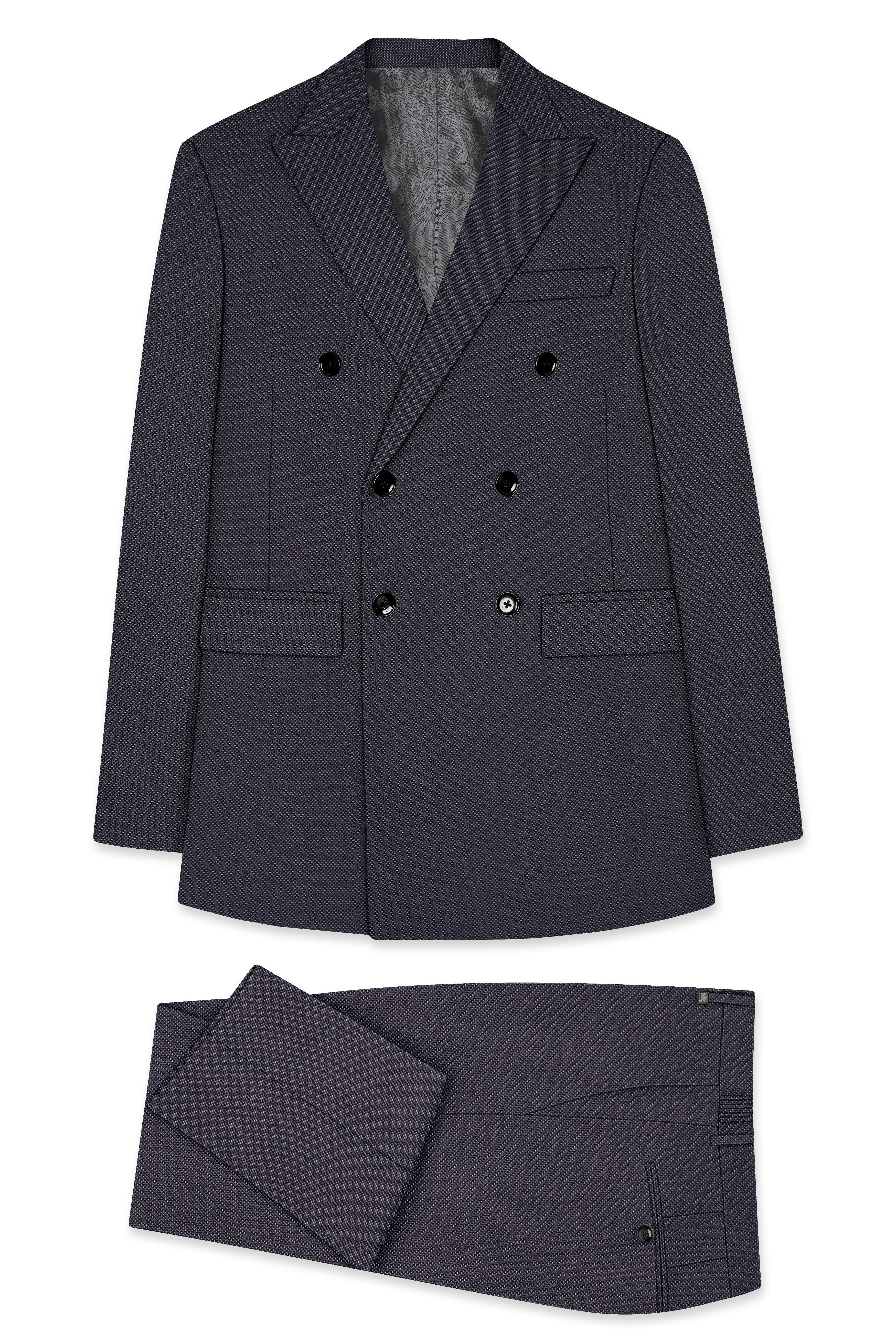 Fuscous Grey Double Breasted Suit