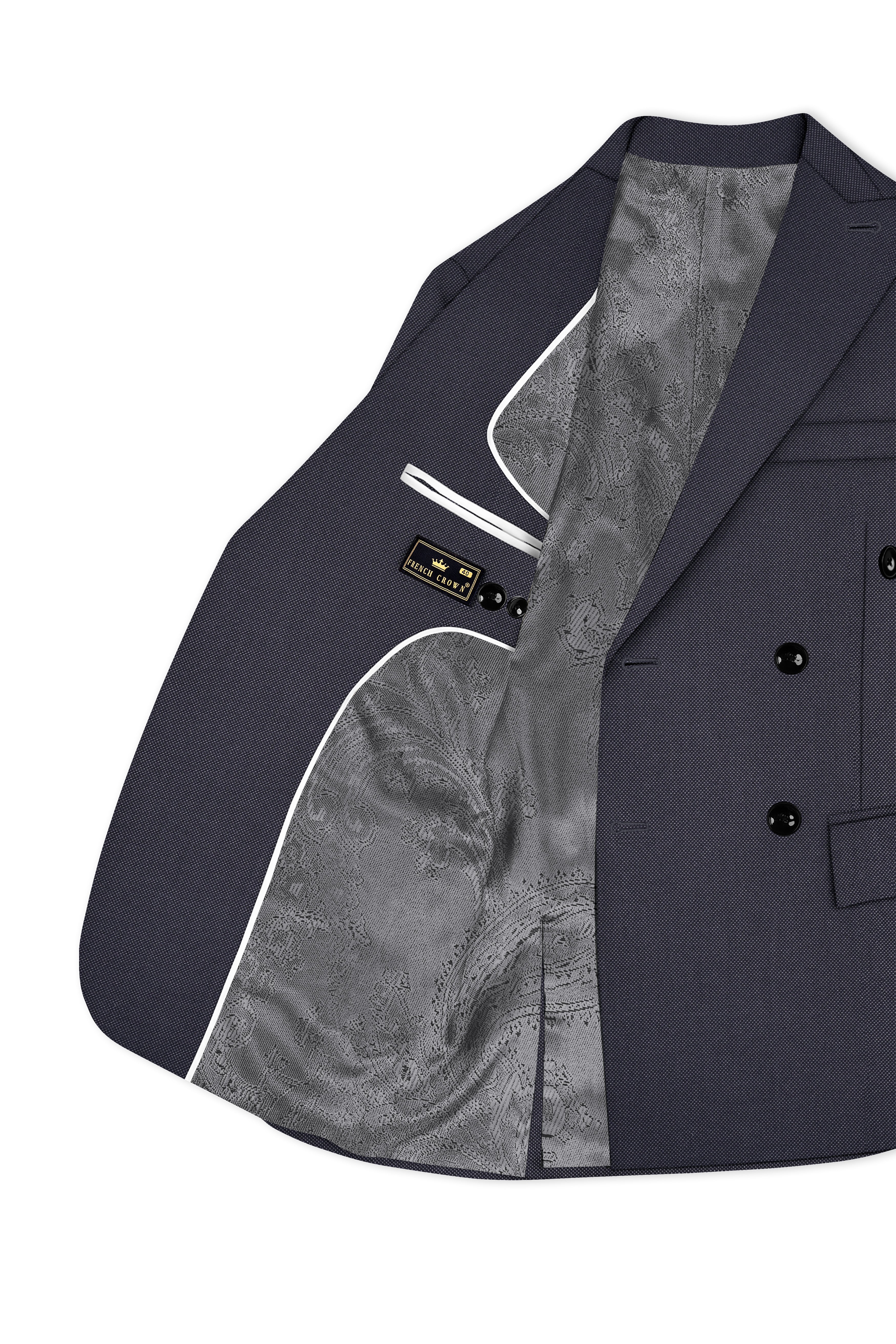 Fuscous Grey Double Breasted Suit