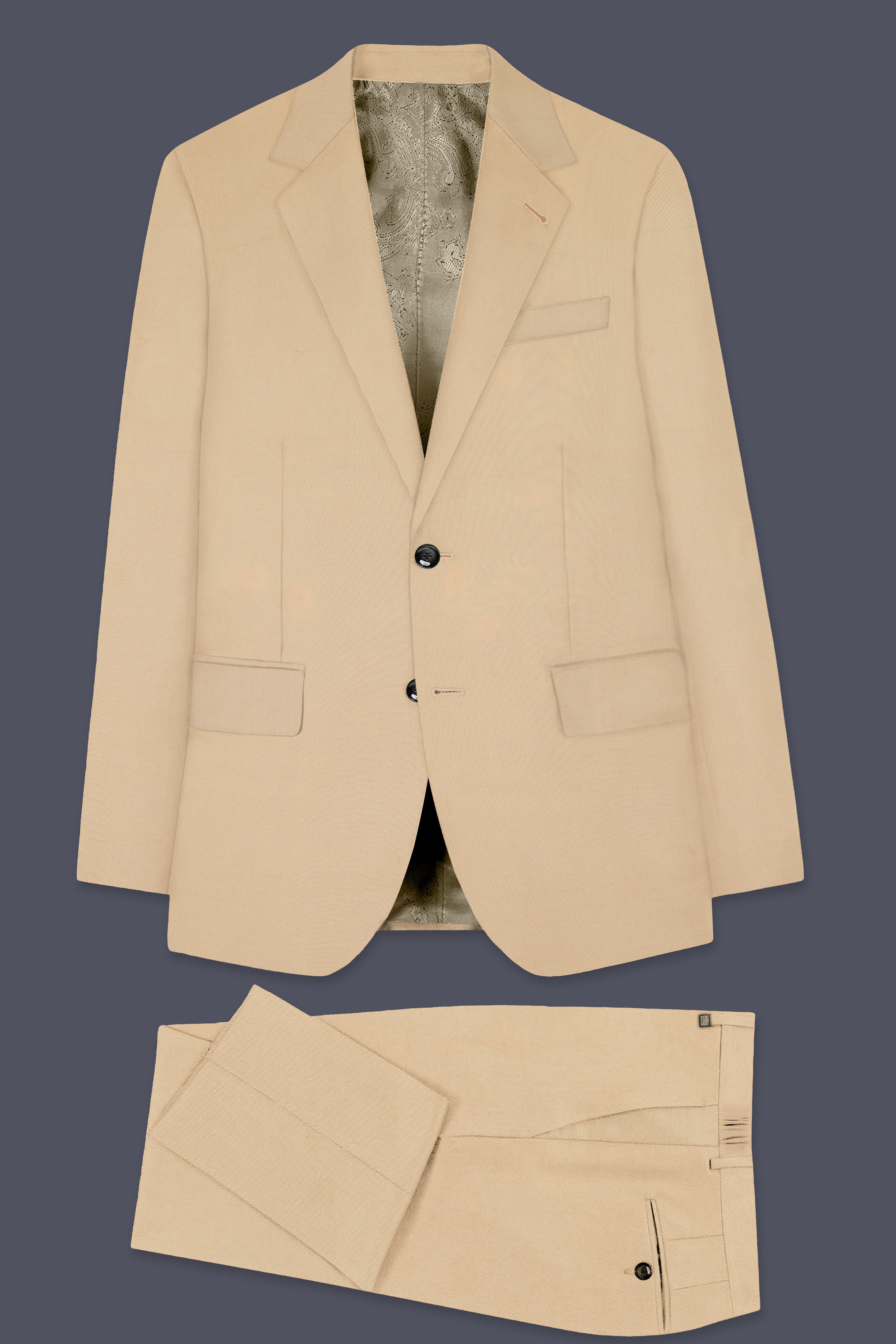 Sandrift Brown Premium Cotton Suit
