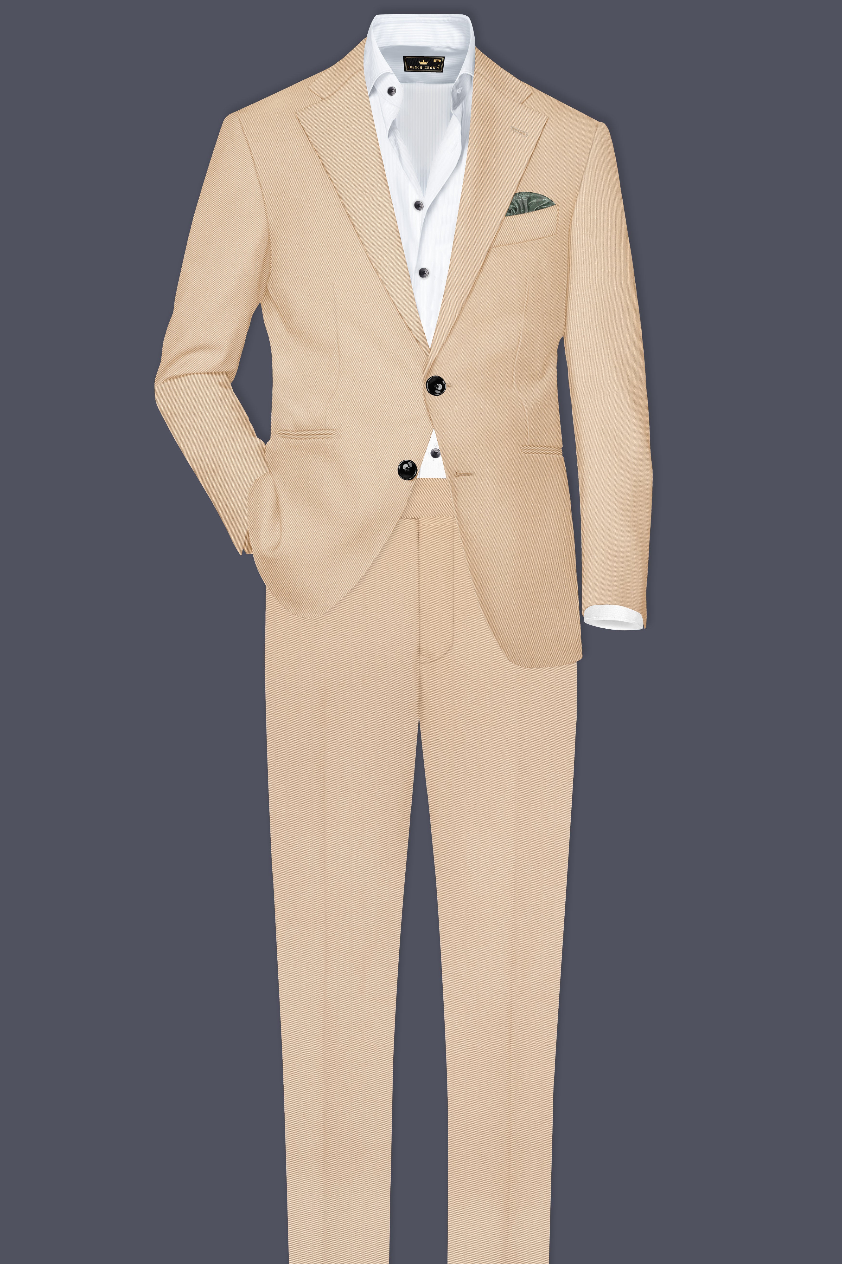 Sandrift Brown Premium Cotton Suit