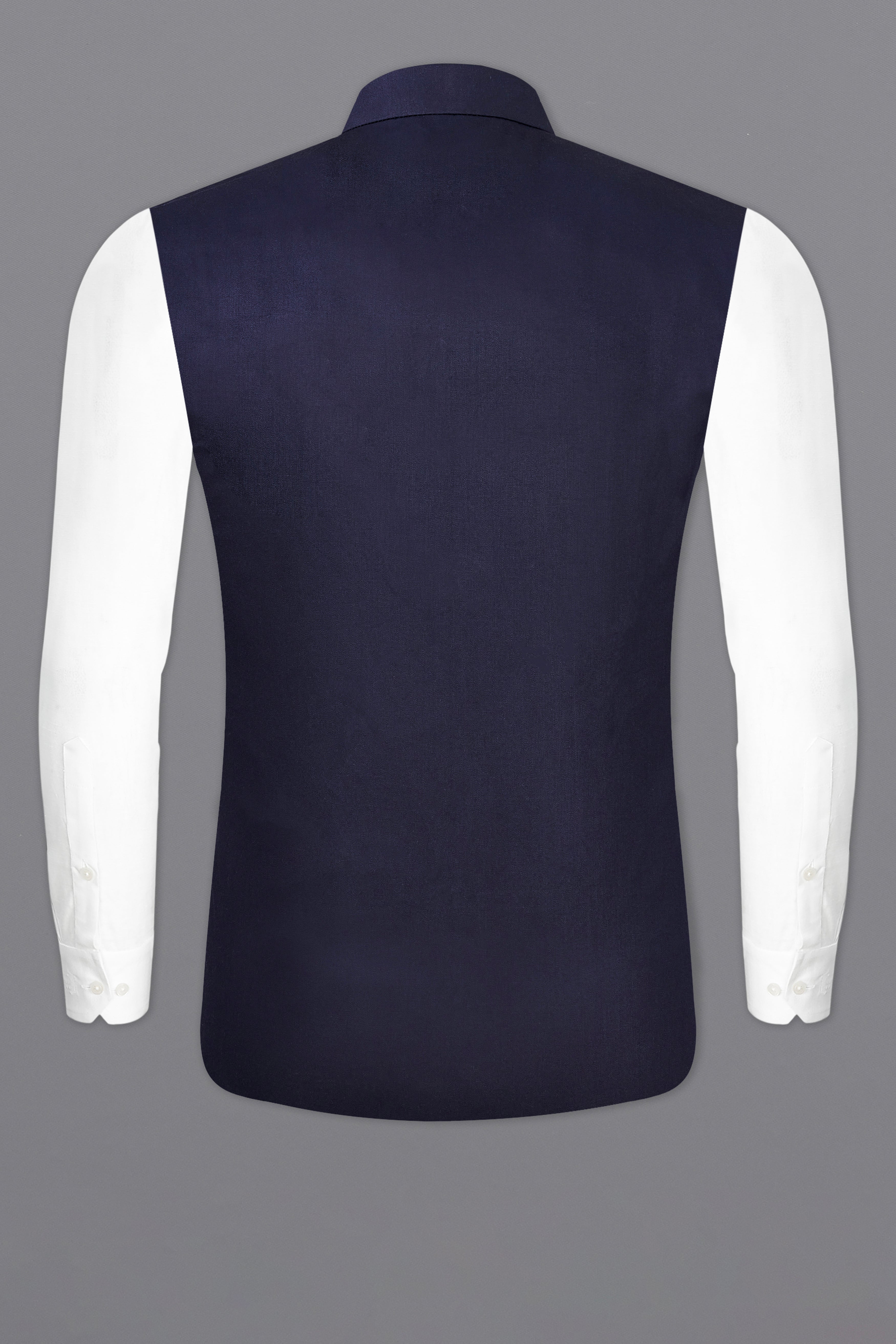 Blue Subtle Sheen Bandhgala Suit
