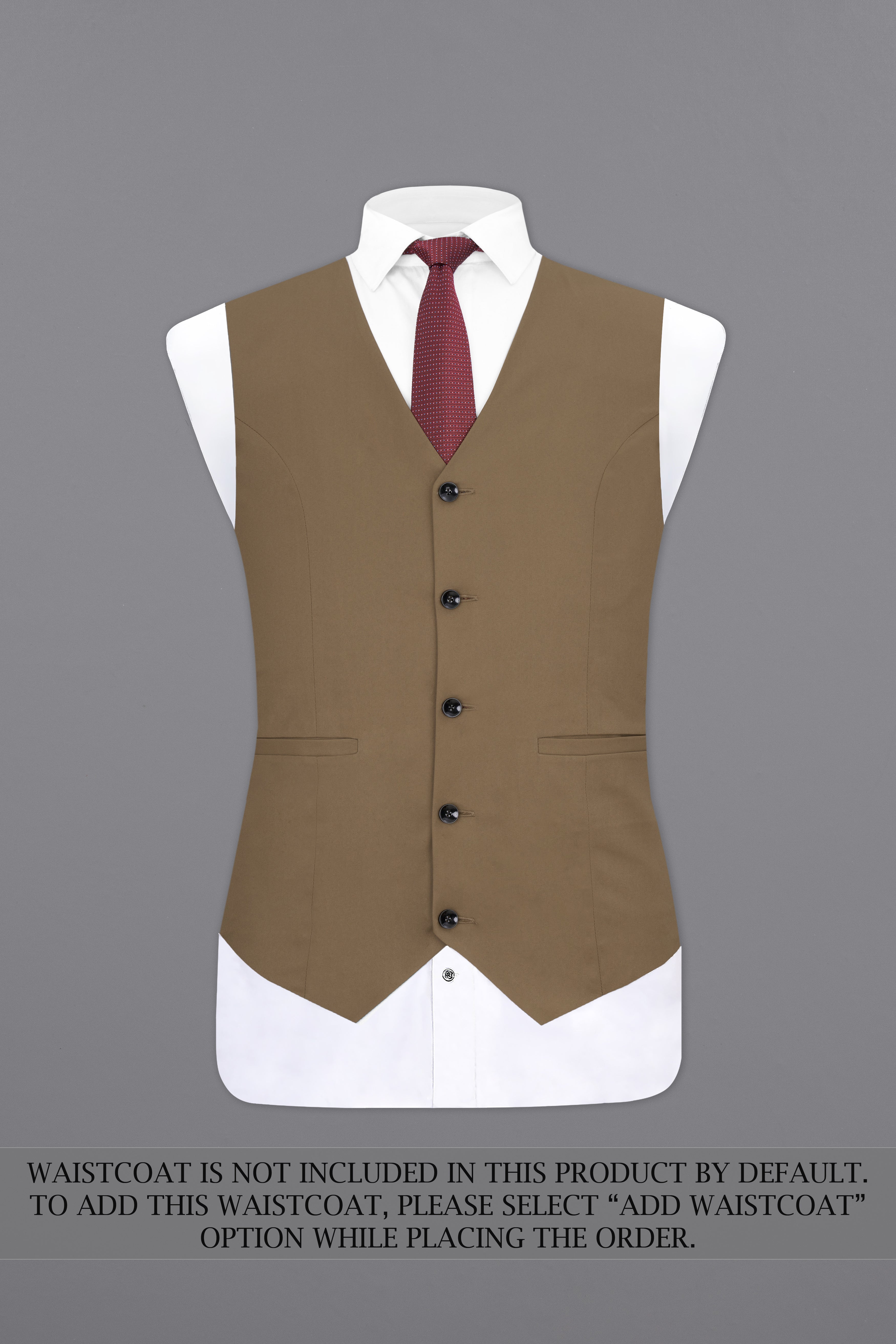Khaki Brown Single Breasted Suit