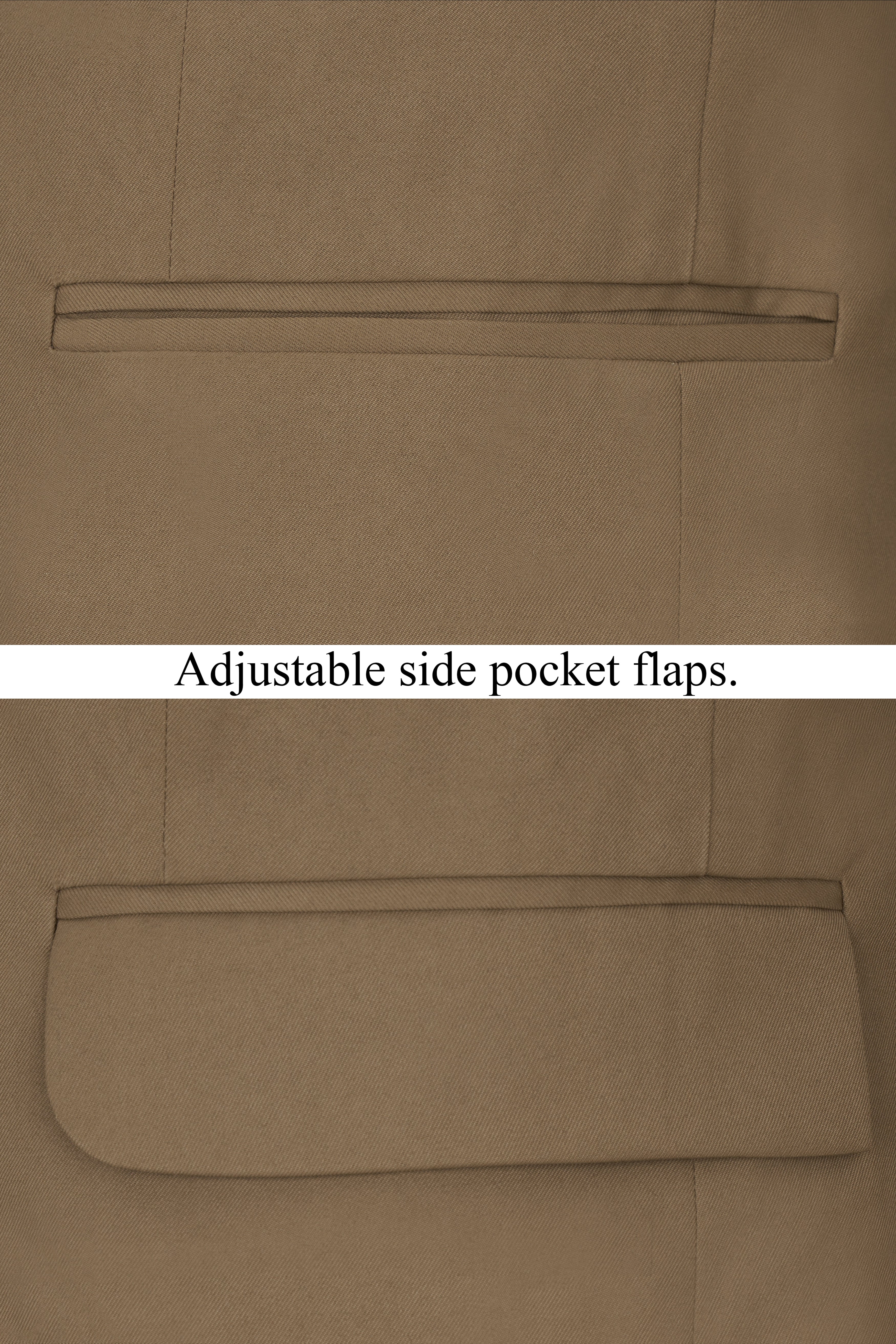 Khaki Brown Single Breasted Suit