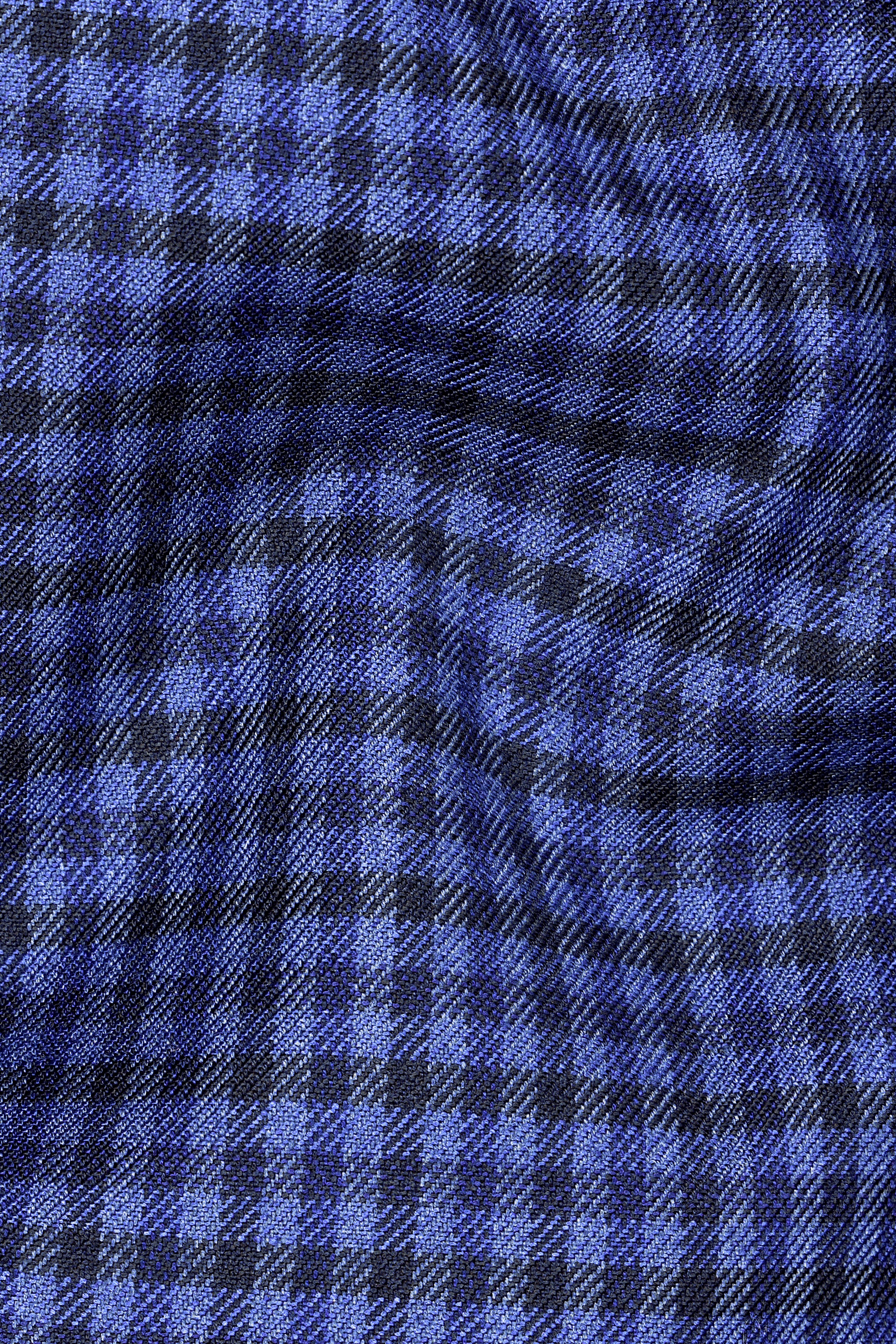 Victoria Blue Gingham Checkered Double Breasted Suit