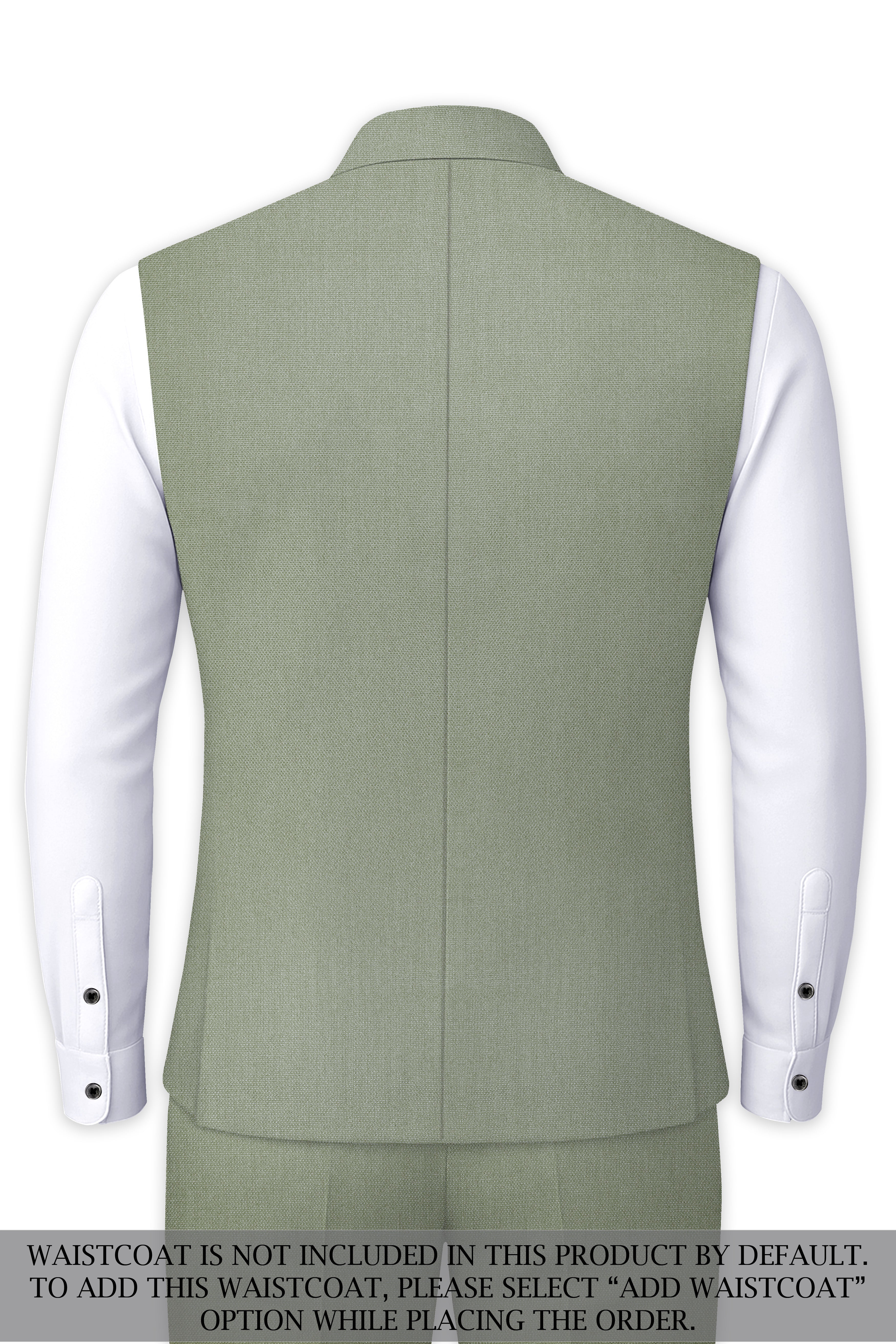Sandstone Green Cross Placket Bandhgala Suit
