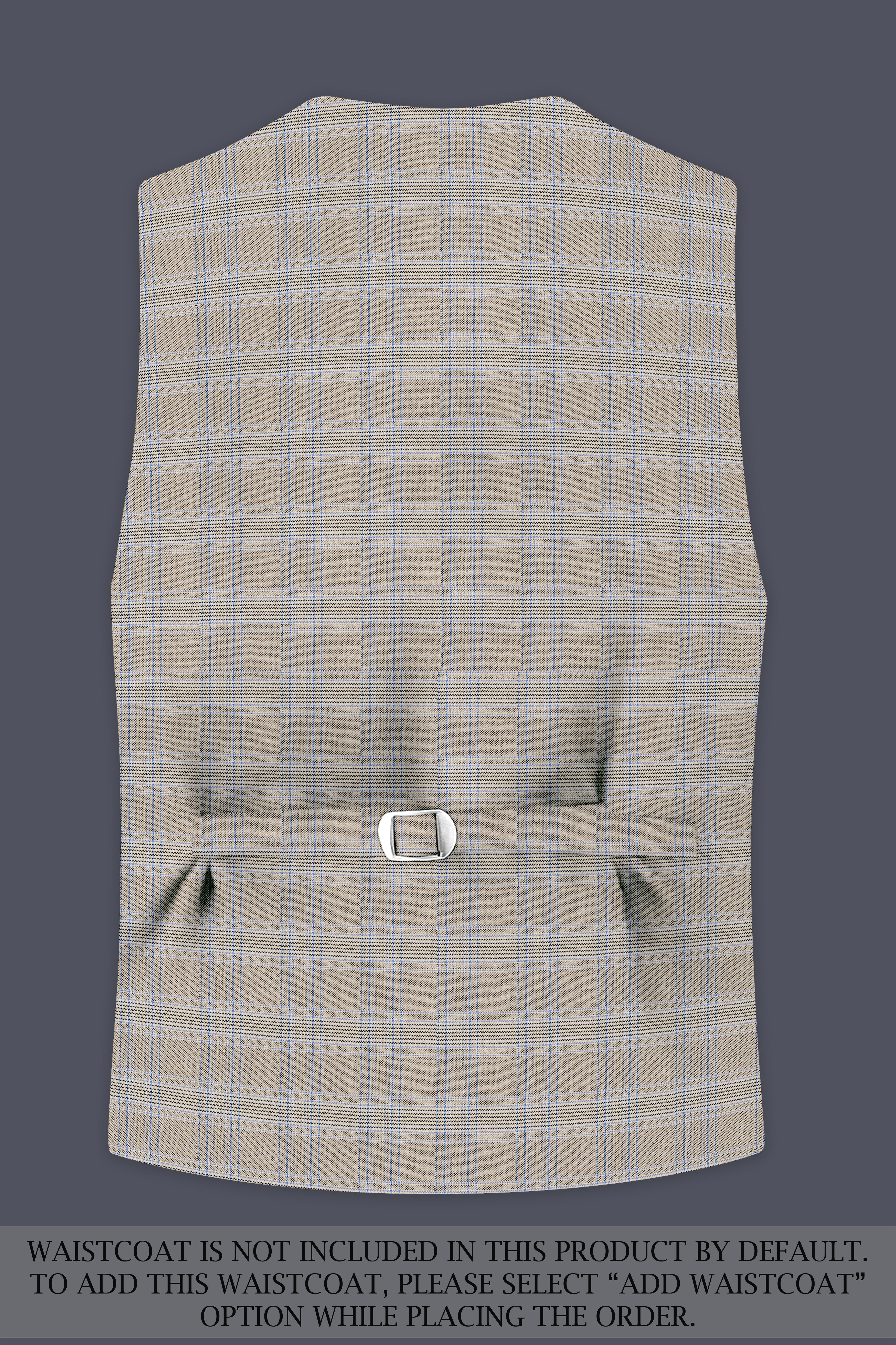 Sandrift Brown with Persian Blue Plaid Single Breasted Suit