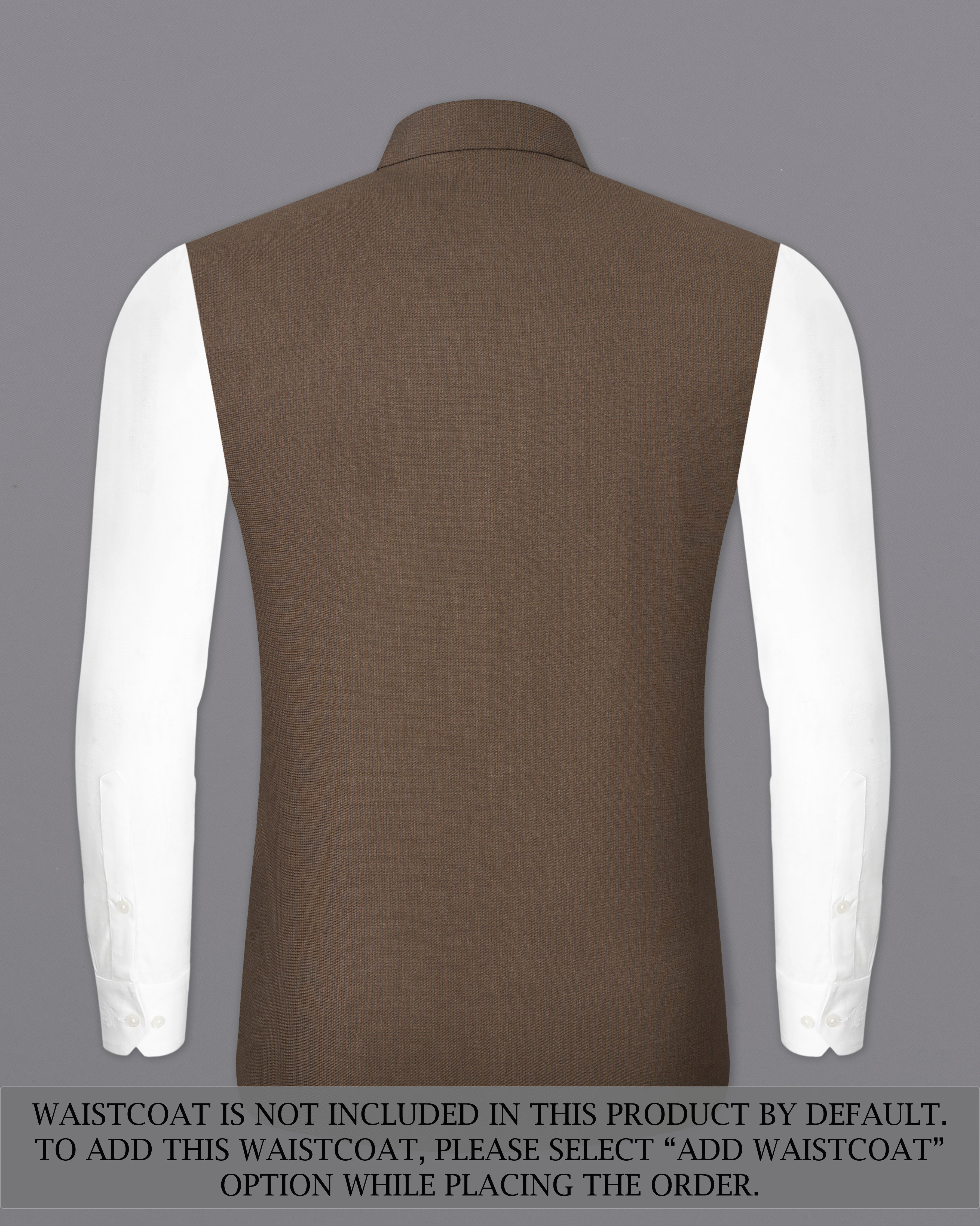 Judge Brown Cross Placket Bandhgala Suit