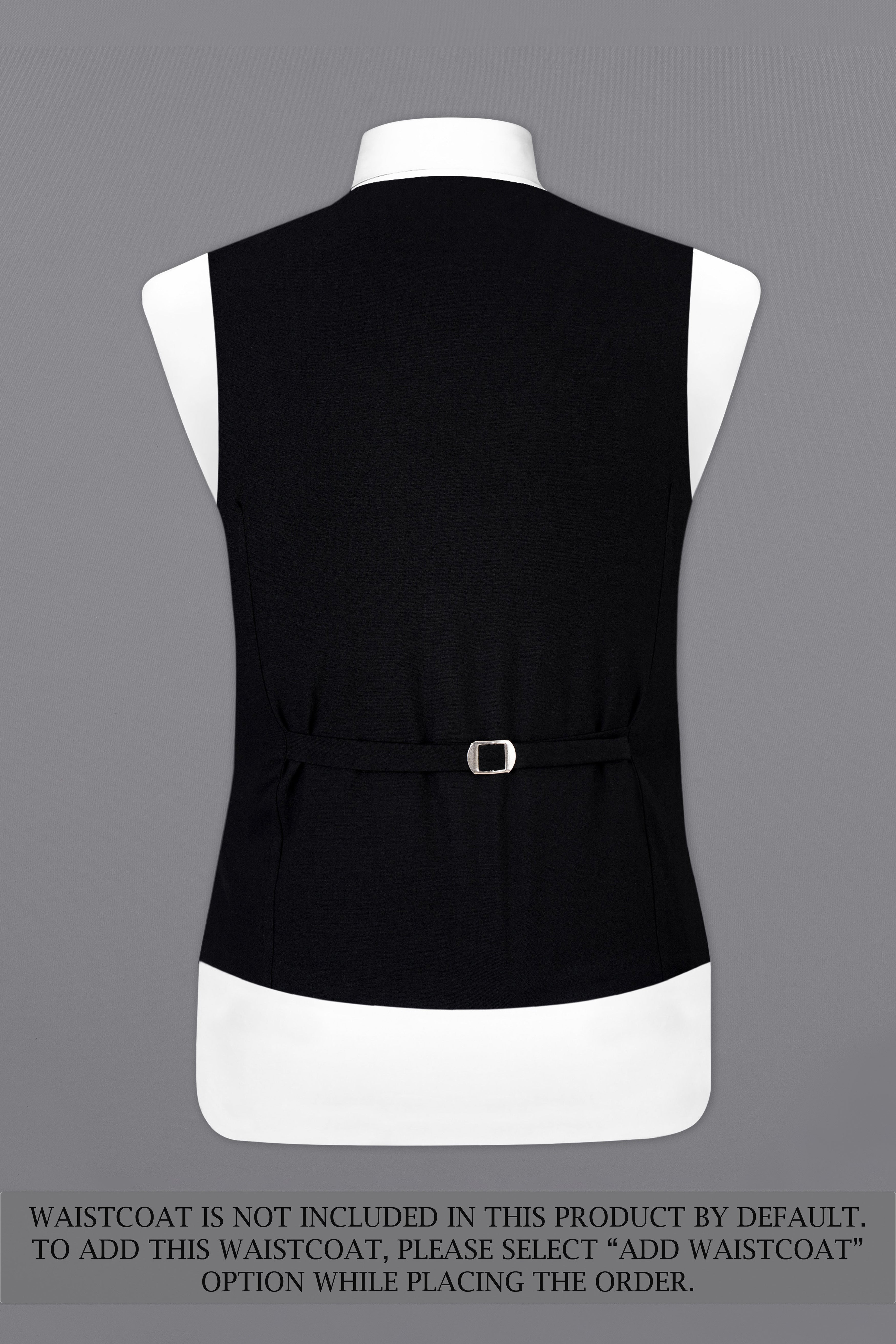 Noirex-Korean Black ( The Best Black We Have ) with Gray 4-Way Stretch Wrinkle-Free Single Breasted Designer Suit