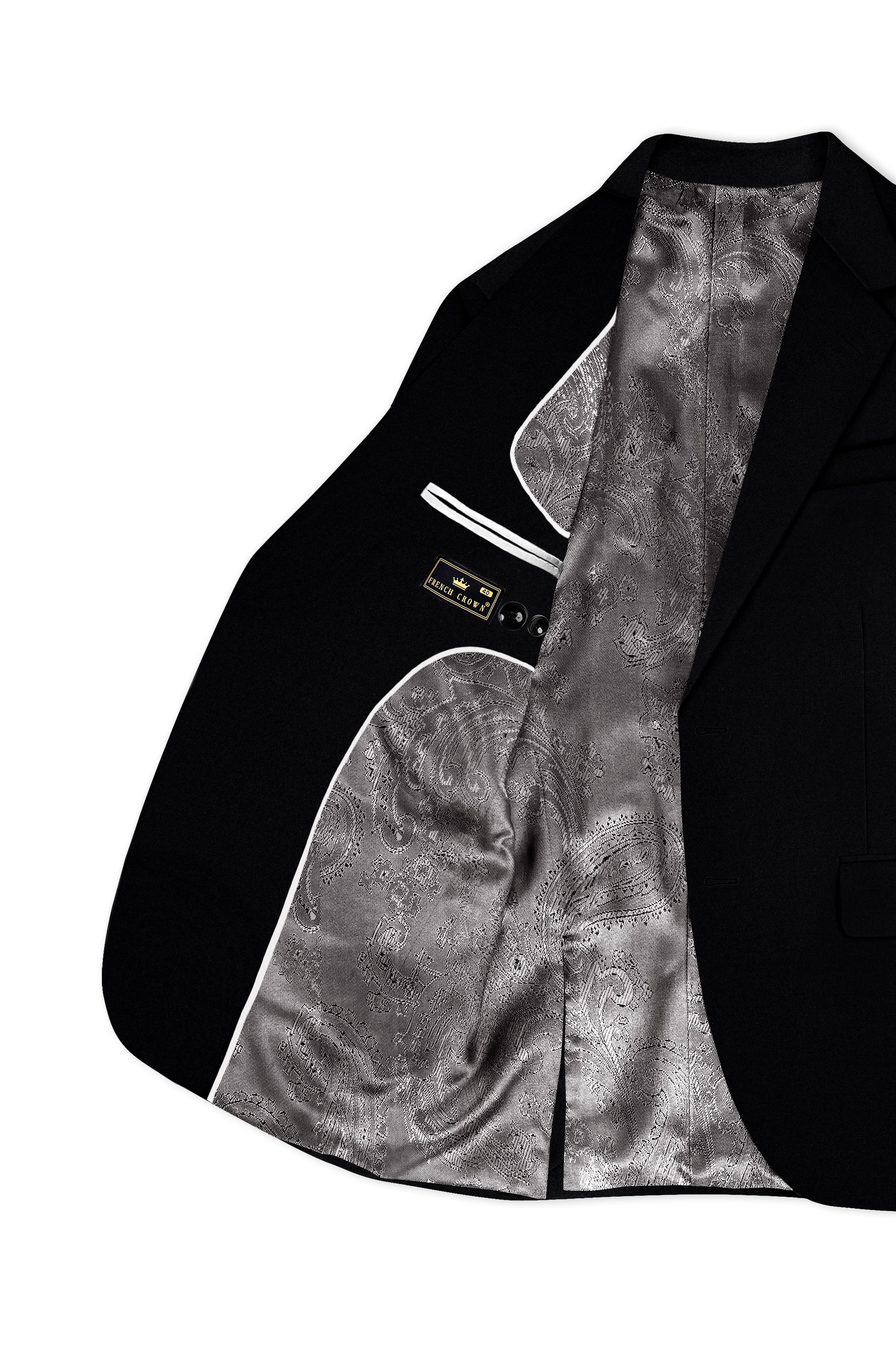Noirex-Korean Black ( The Best Black We Have ) 4-Way Stretch Wrinkle-Free Single Breasted Blazer