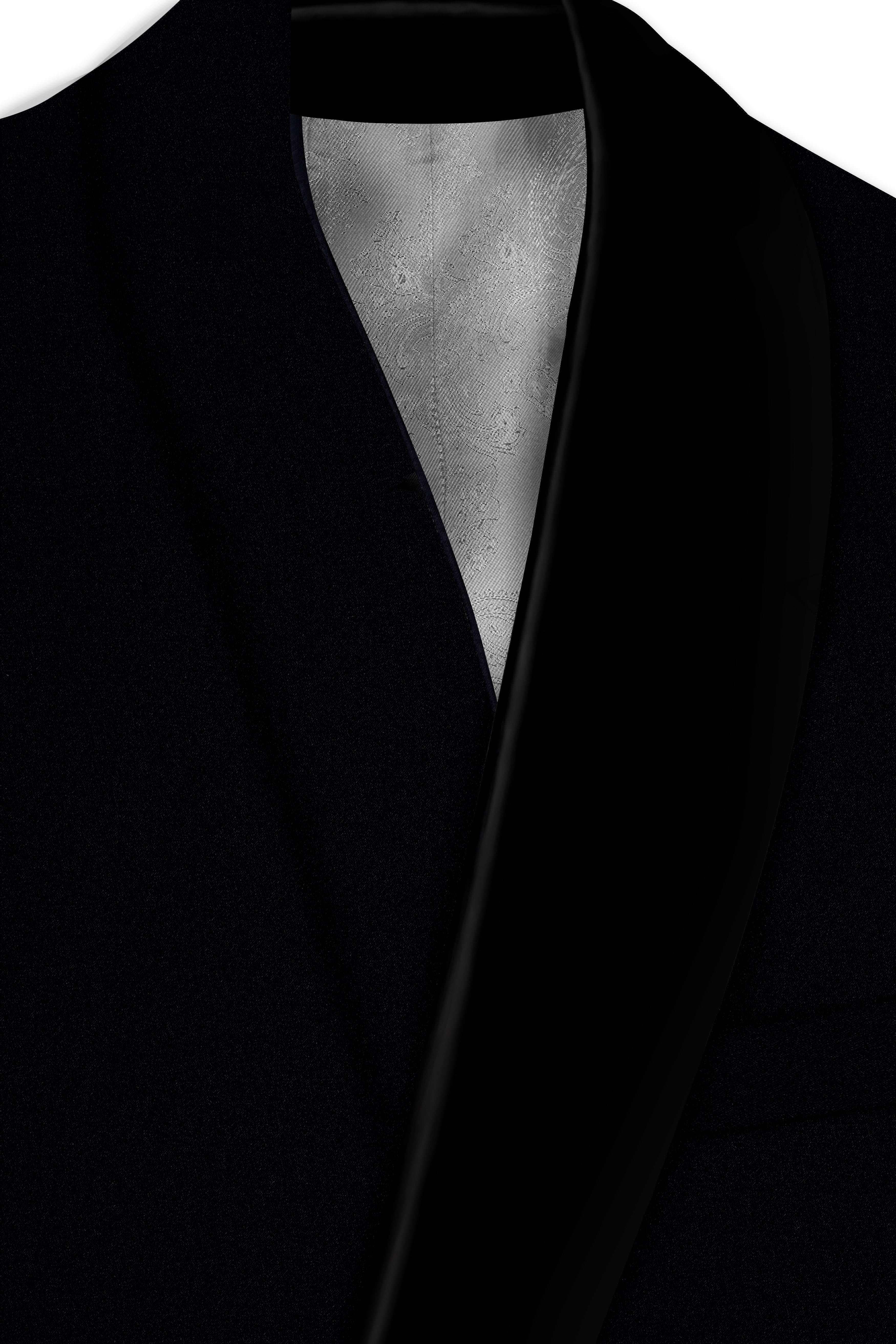 Noirex-Korean Black (The Best Black We Have) 4-Way Stretch Wrinkle-Free Tuxedo Designer Suit