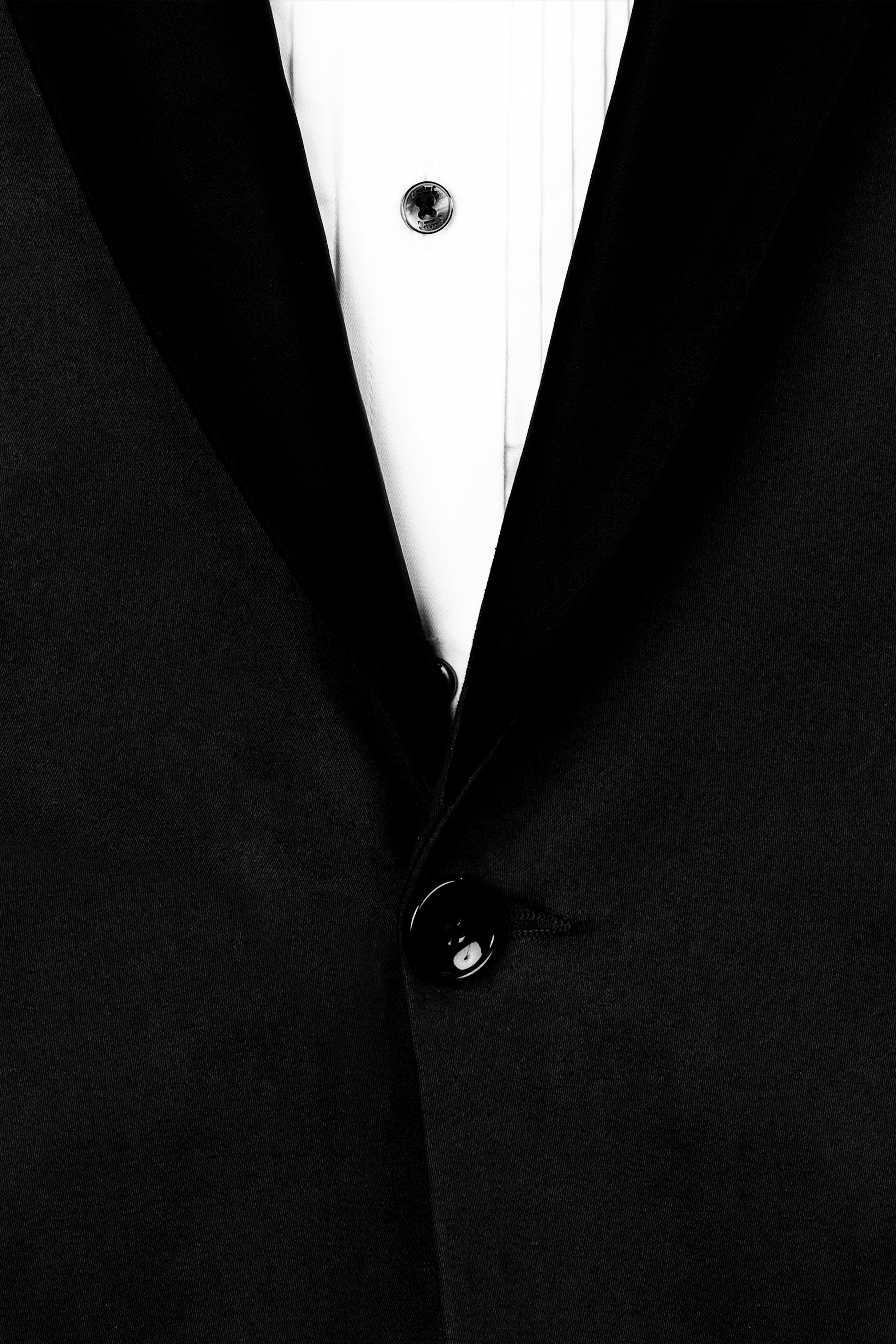 Jade Black Stretchable Premium Cotton Tuxedo Traveler Suit