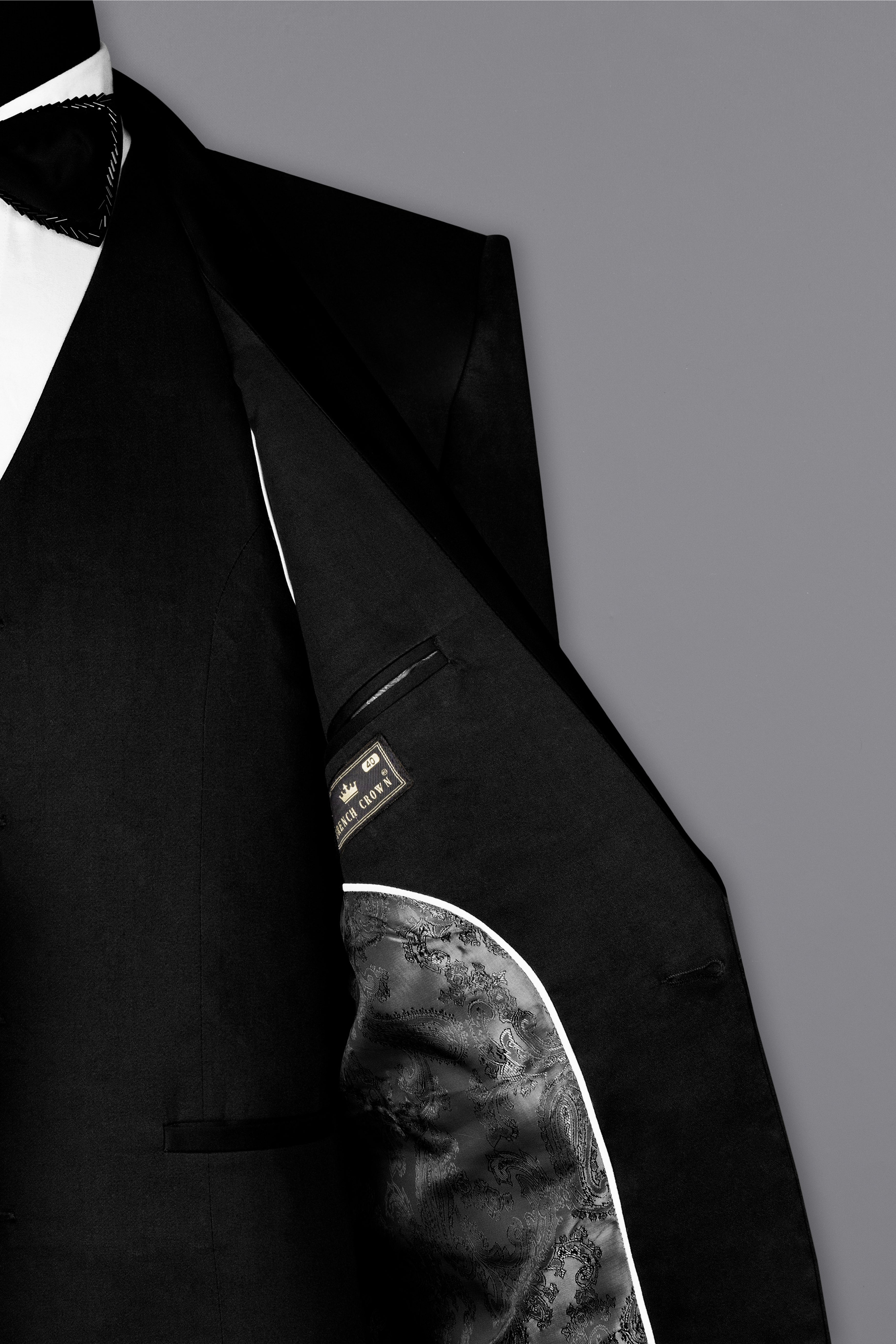 Jade Black Stretchable Premium Cotton Tuxedo Traveler Suit