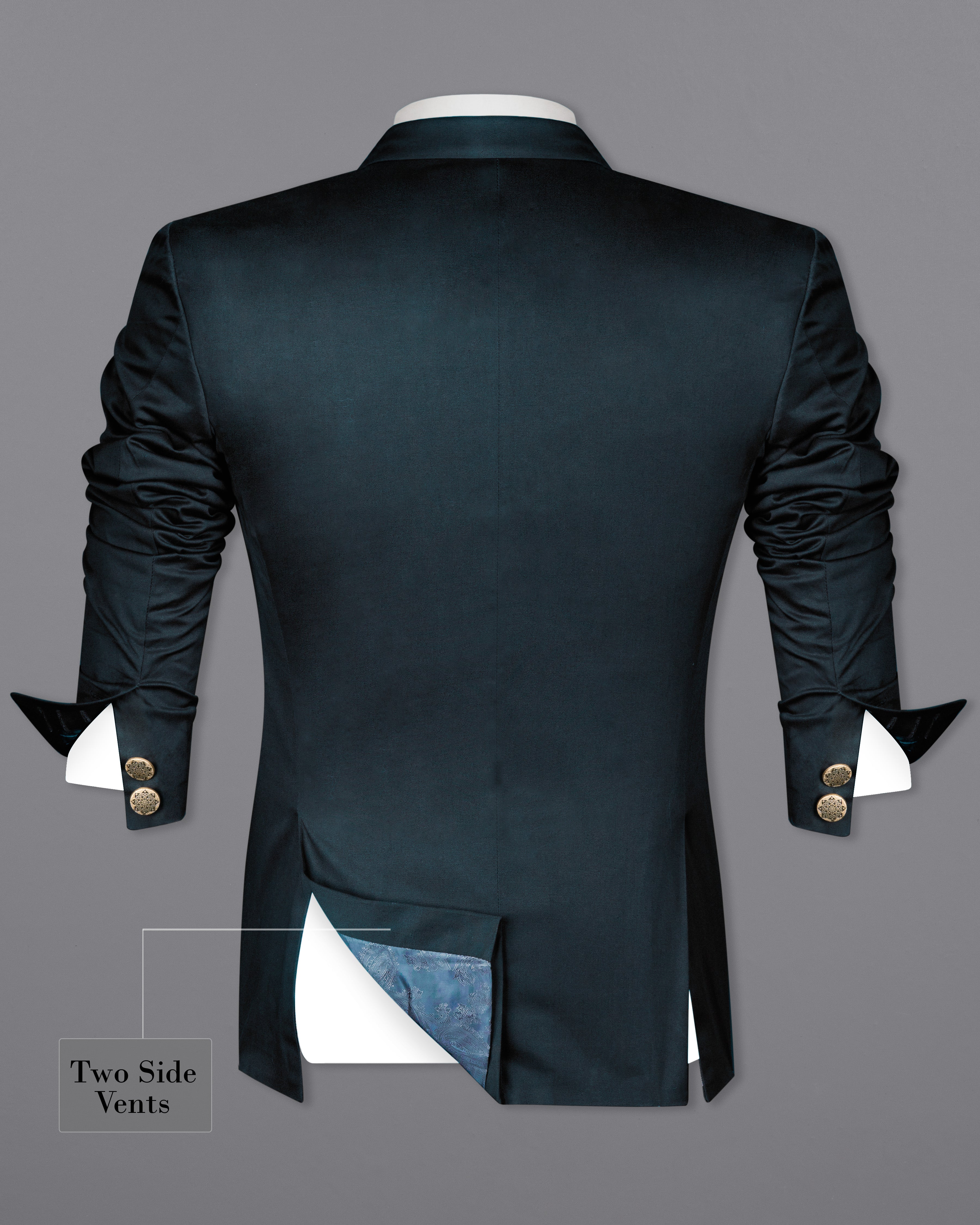 Timber Sea Blue Cross Placket Stretchable Premium Cotton Bandhgala Traveler Suit ST2640-CBG-36, ST2640-CBG-38, ST2640-CBG-40, ST2640-CBG-42, ST2640-CBG-44, ST2640-CBG-46, ST2640-CBG-48, ST2640-CBG-50, ST2640-CBG-52, ST2640-CBG-54, ST2640-CBG-56, ST2640-CBG-58, ST2640-CBG-60