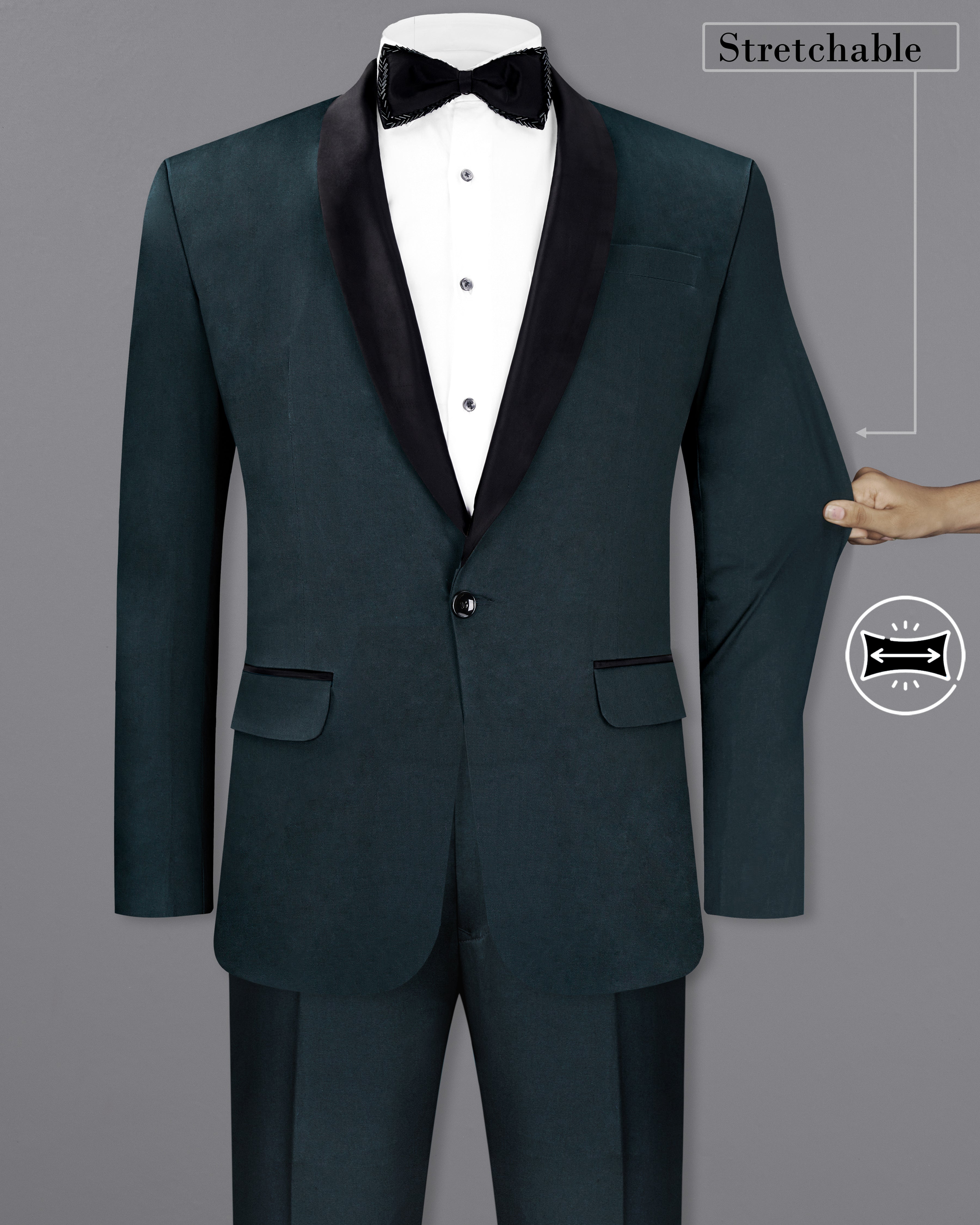 Timber Sea Blue Stretchable Premium Cotton Tuxedo Traveler Suit ST2641-BKL-36, ST2641-BKL-38, ST2641-BKL-40, ST2641-BKL-42, ST2641-BKL-44, ST2641-BKL-46, ST2641-BKL-48, ST2641-BKL-50, ST2641-BKL-52, ST2641-BKL-54, ST2641-BKL-56, ST2641-BKL-58, ST2641-BKL-60