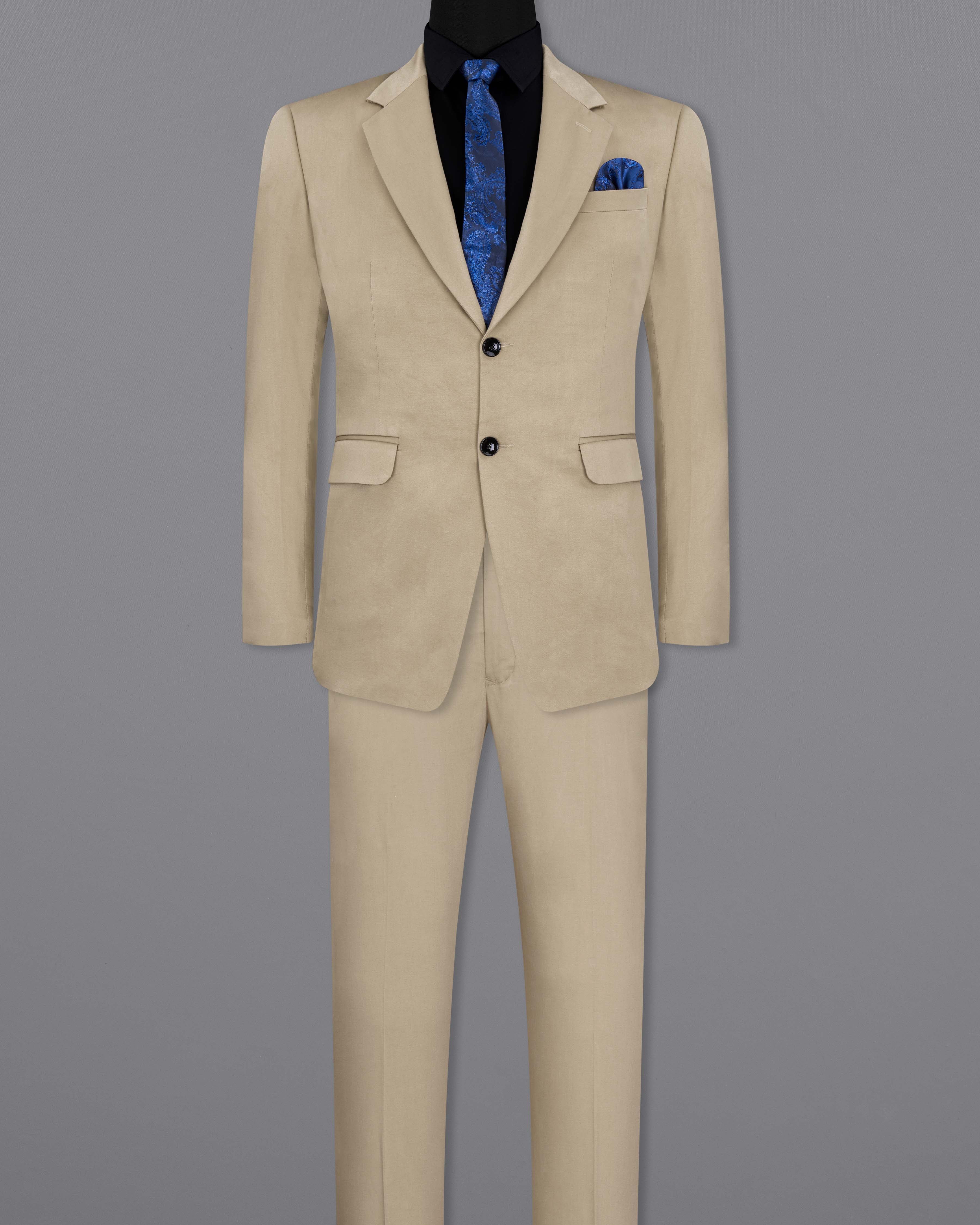 Quicksand Brown Stretchable Premium Cotton Traveler Suit ST2652-SB-36, ST2652-SB-38, ST2652-SB-40, ST2652-SB-42, ST2652-SB-44, ST2652-SB-46, ST2652-SB-48, ST2652-SB-50, ST2652-SB-52, ST2652-SB-54, ST2652-SB-56, ST2652-SB-58, ST2652-SB-60