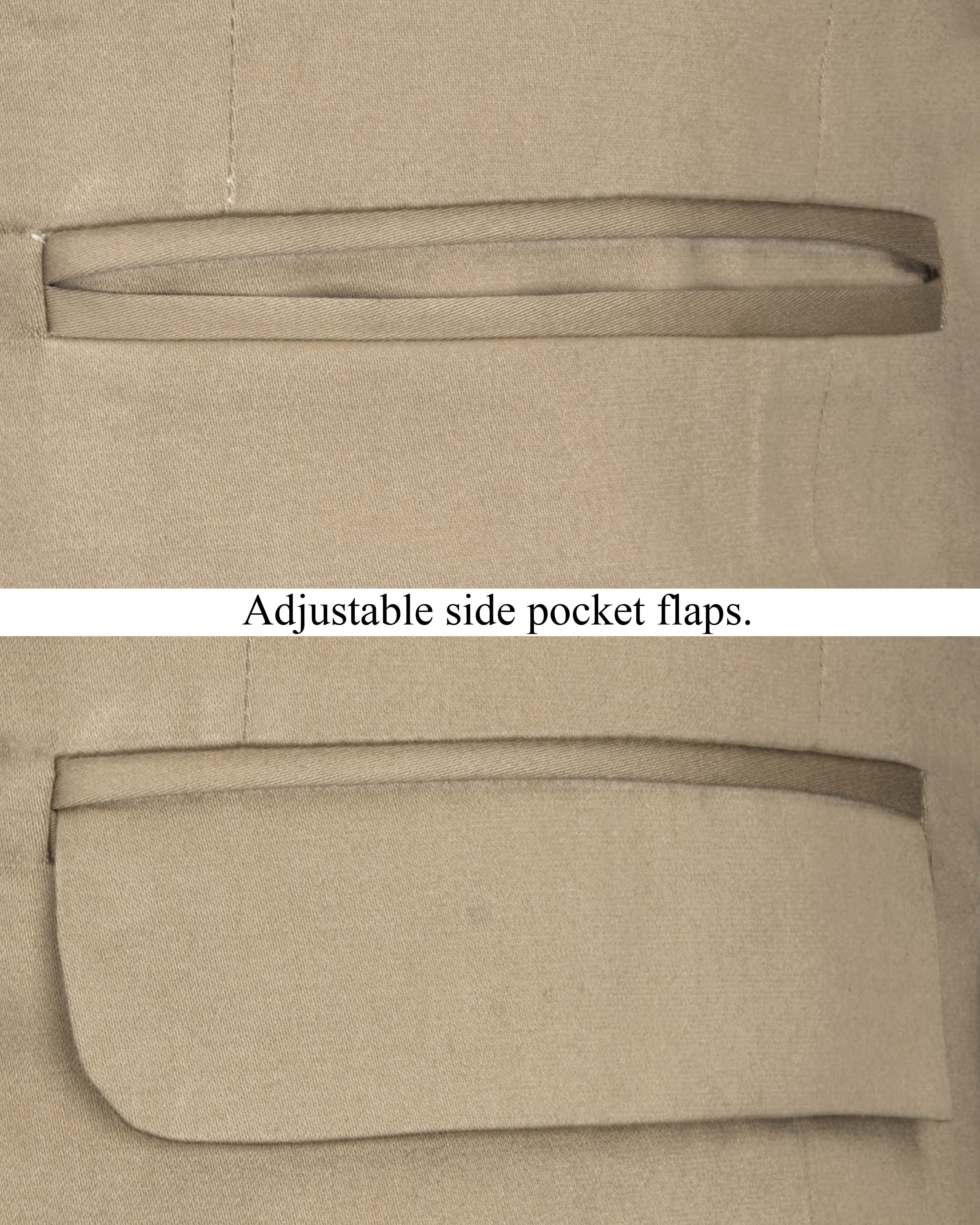 Quicksand Brown Stretchable Premium Cotton Traveler Suit ST2652-SB-36, ST2652-SB-38, ST2652-SB-40, ST2652-SB-42, ST2652-SB-44, ST2652-SB-46, ST2652-SB-48, ST2652-SB-50, ST2652-SB-52, ST2652-SB-54, ST2652-SB-56, ST2652-SB-58, ST2652-SB-60