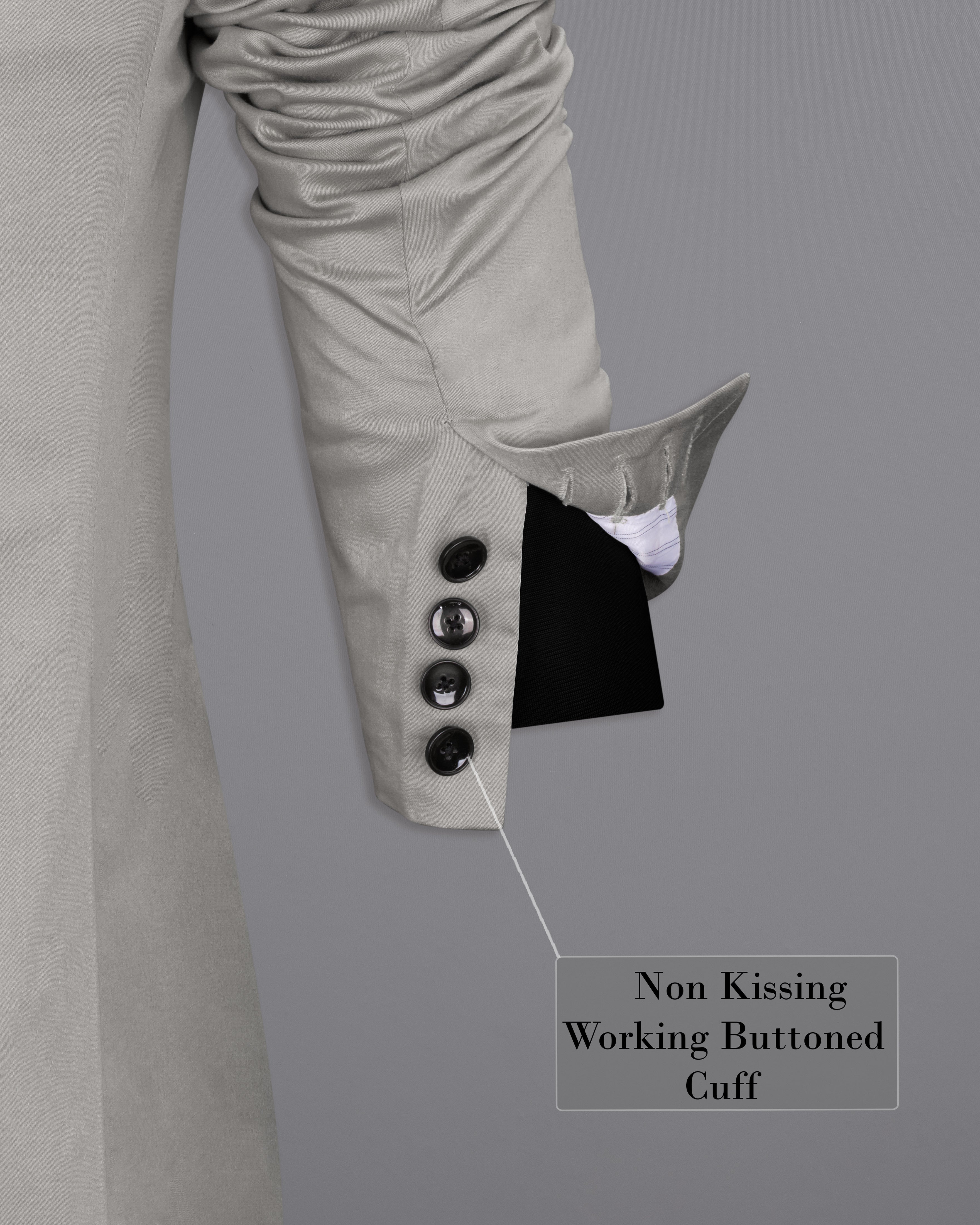 Martini Gray Stretchable Premium Cotton Traveler Suit ST2667-SB-36, ST2667-SB-38, ST2667-SB-40, ST2667-SB-42, ST2667-SB-44, ST2667-SB-46, ST2667-SB-48, ST2667-SB-50, ST2667-SB-52, ST2667-SB-54, ST2667-SB-56, ST2667-SB-58, ST2667-SB-60