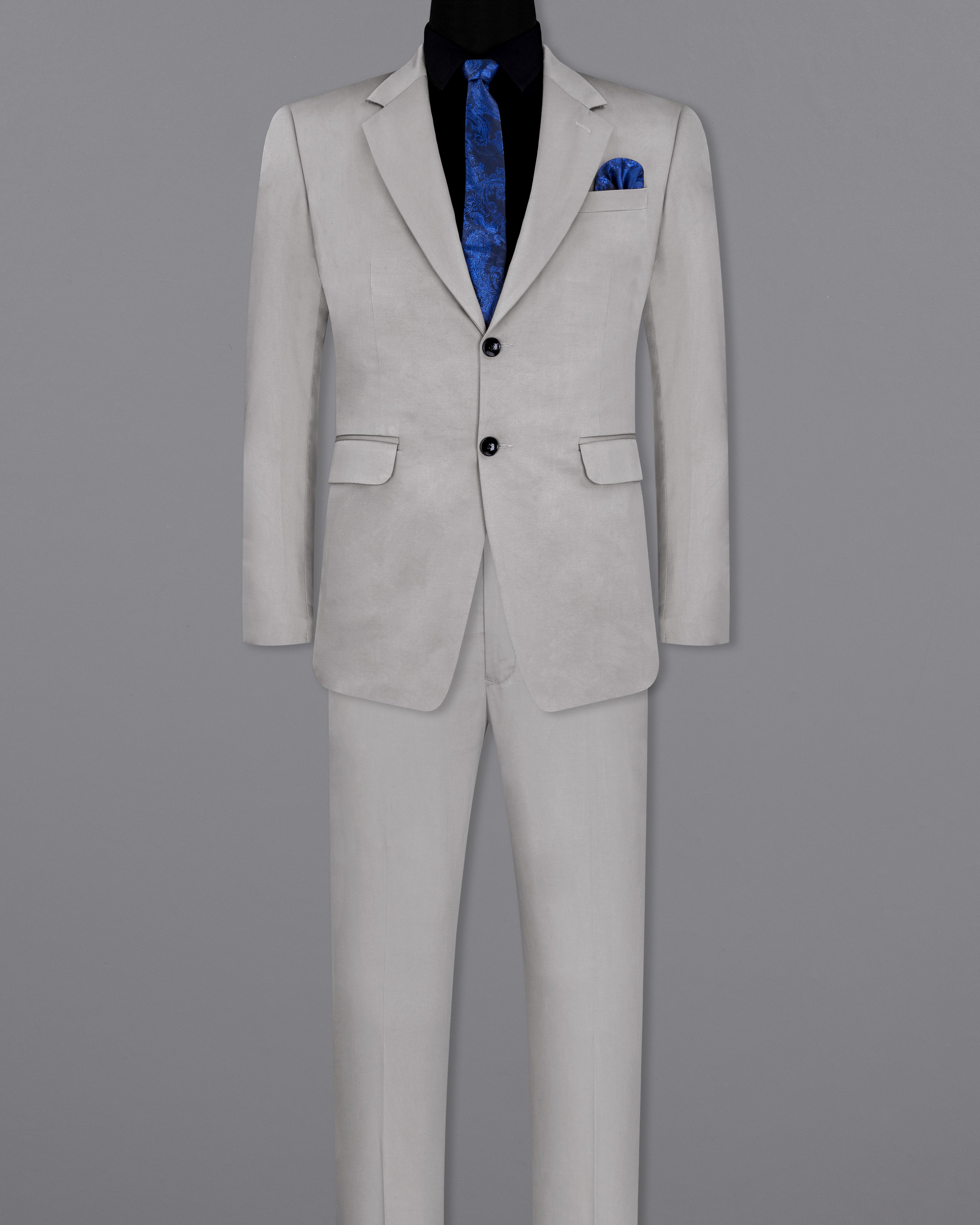 Martini Gray Stretchable Premium Cotton Traveler Suit ST2667-SB-36, ST2667-SB-38, ST2667-SB-40, ST2667-SB-42, ST2667-SB-44, ST2667-SB-46, ST2667-SB-48, ST2667-SB-50, ST2667-SB-52, ST2667-SB-54, ST2667-SB-56, ST2667-SB-58, ST2667-SB-60