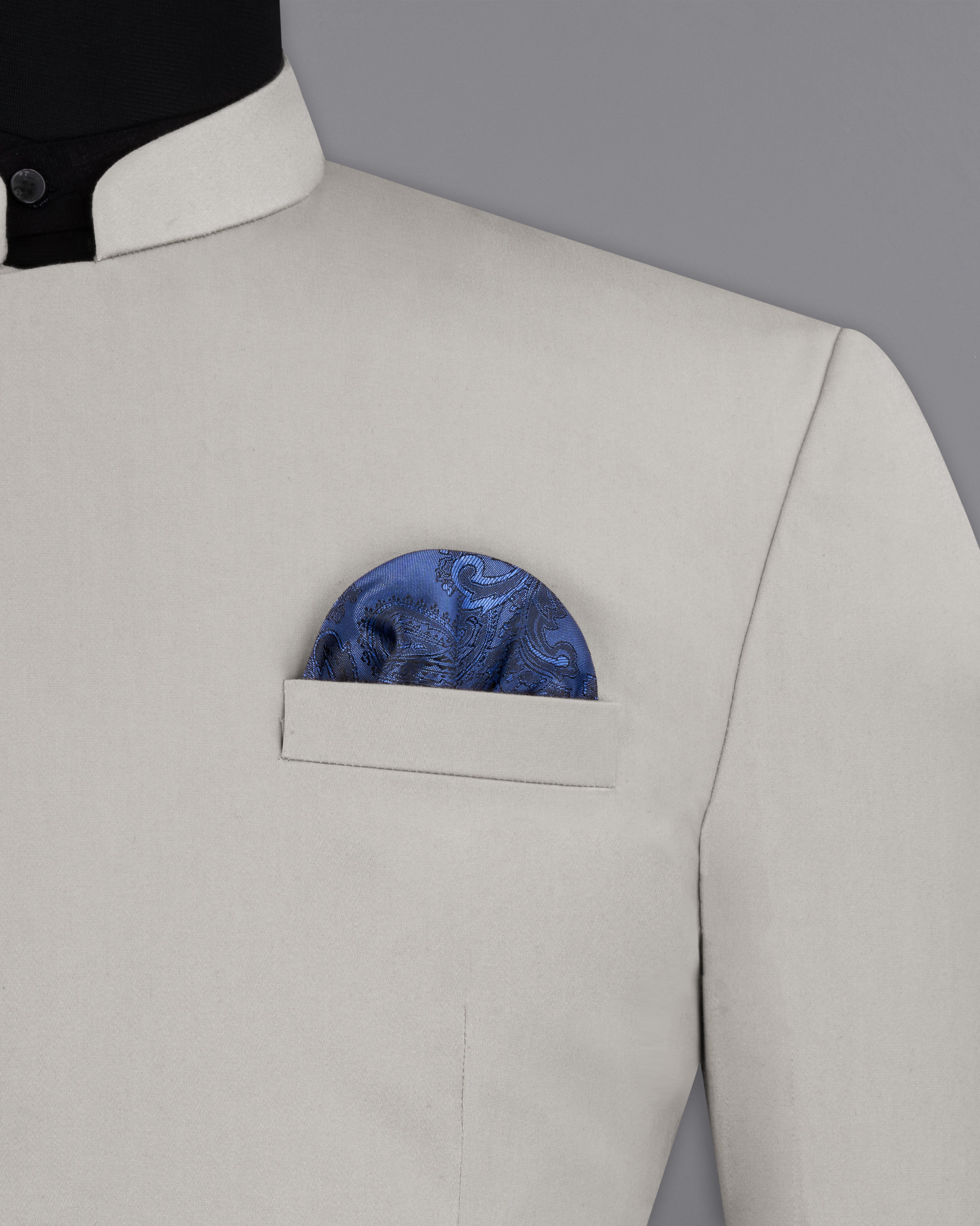 Martini Gray Cross Placket Bandhgala Premium Cotton Stretchable traveler Suit ST2670-CBG-36, ST2670-CBG-38, ST2670-CBG-40, ST2670-CBG-42, ST2670-CBG-44, ST2670-CBG-46, ST2670-CBG-48, ST2670-CBG-50, ST2670-CBG-52, ST2670-CBG-54, ST2670-CBG-56, ST2670-CBG-58, ST2670-CBG-60