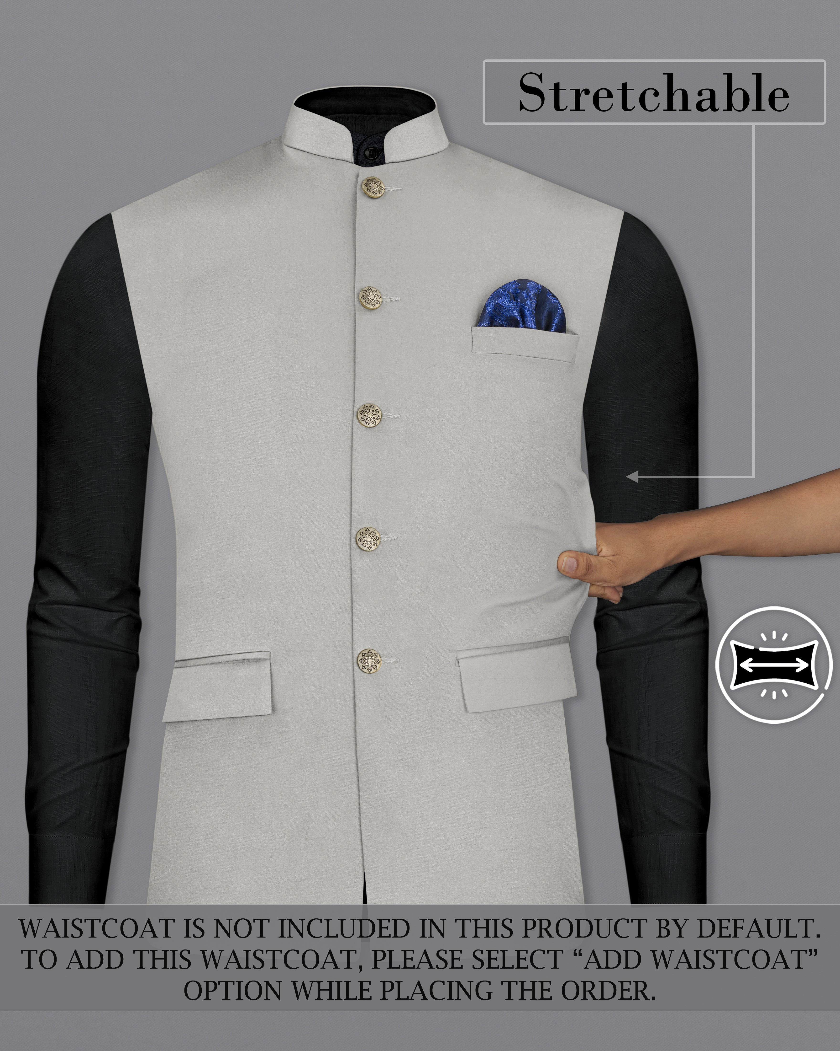 Martini Gray Cross Placket Bandhgala Premium Cotton Stretchable traveler Suit ST2670-CBG-36, ST2670-CBG-38, ST2670-CBG-40, ST2670-CBG-42, ST2670-CBG-44, ST2670-CBG-46, ST2670-CBG-48, ST2670-CBG-50, ST2670-CBG-52, ST2670-CBG-54, ST2670-CBG-56, ST2670-CBG-58, ST2670-CBG-60