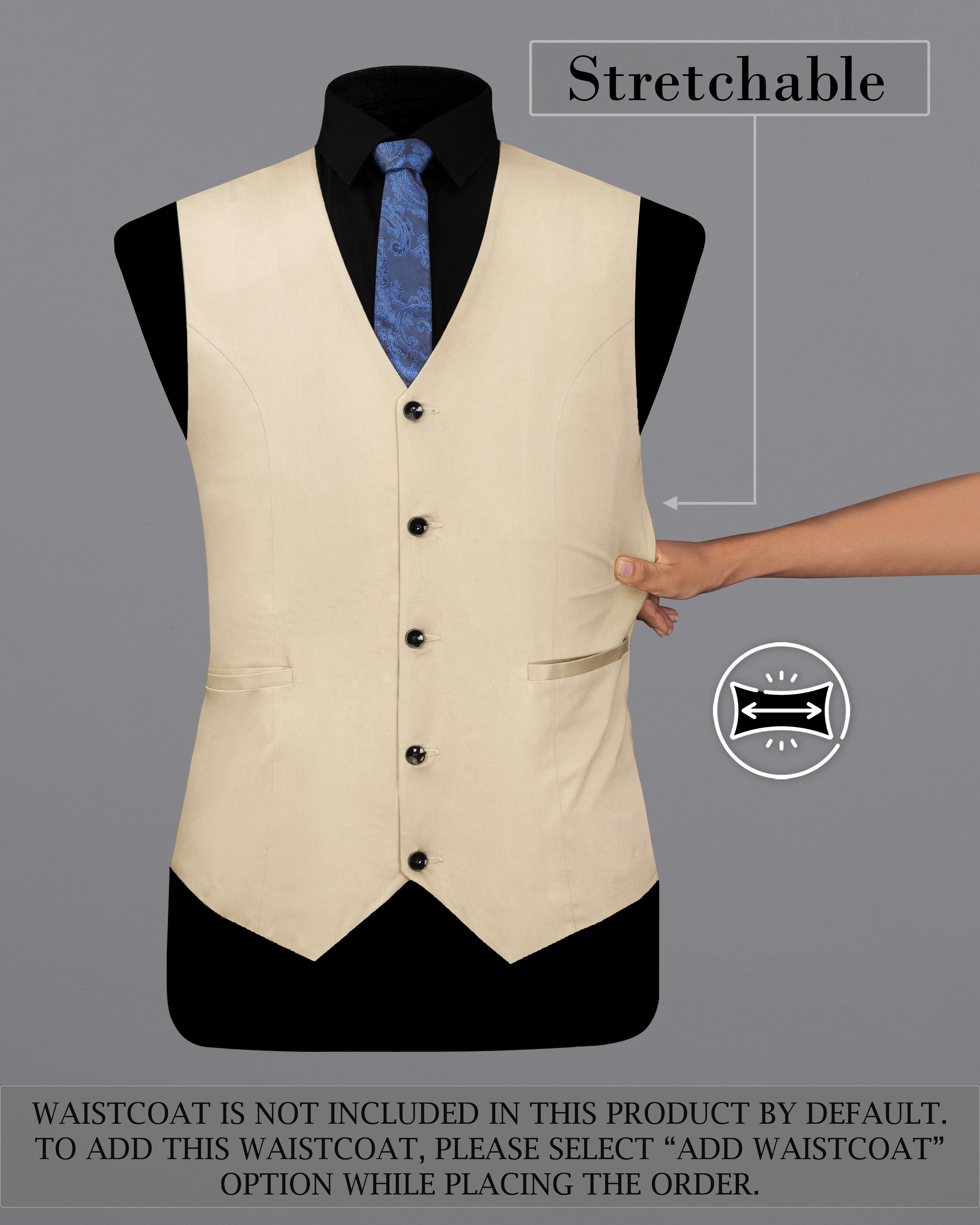 Moon Mist Beige Stretchable Premium Cotton Traveler Suit ST2672-SB-36, ST2672-SB-38, ST2672-SB-40, ST2672-SB-42, ST2672-SB-44, ST2672-SB-46, ST2672-SB-48, ST2672-SB-50, ST2672-SB-52, ST2672-SB-54, ST2672-SB-56, ST2672-SB-58, ST2672-SB-60