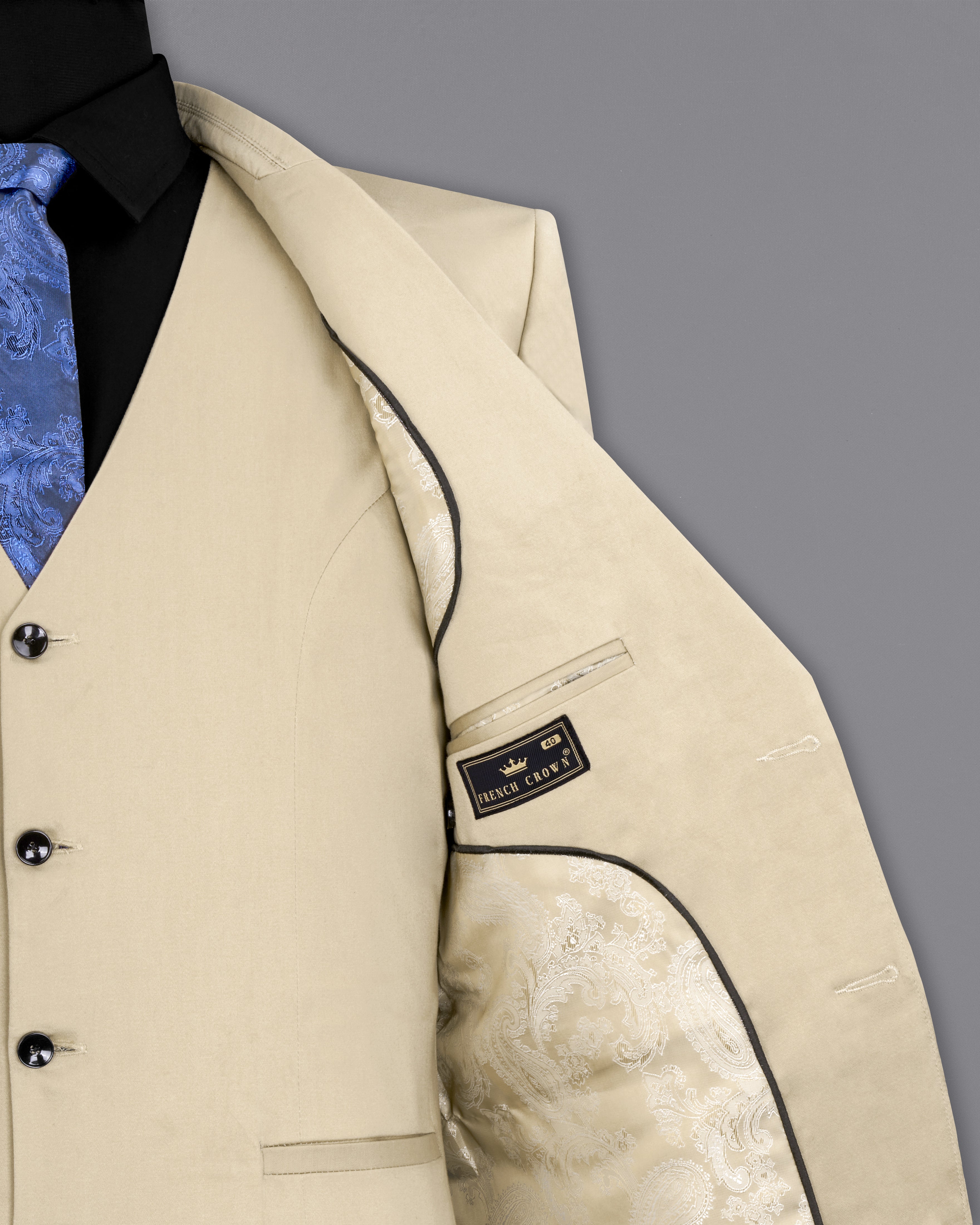 Moon Mist Beige Stretchable Premium Cotton Traveler Suit ST2672-SB-36, ST2672-SB-38, ST2672-SB-40, ST2672-SB-42, ST2672-SB-44, ST2672-SB-46, ST2672-SB-48, ST2672-SB-50, ST2672-SB-52, ST2672-SB-54, ST2672-SB-56, ST2672-SB-58, ST2672-SB-60