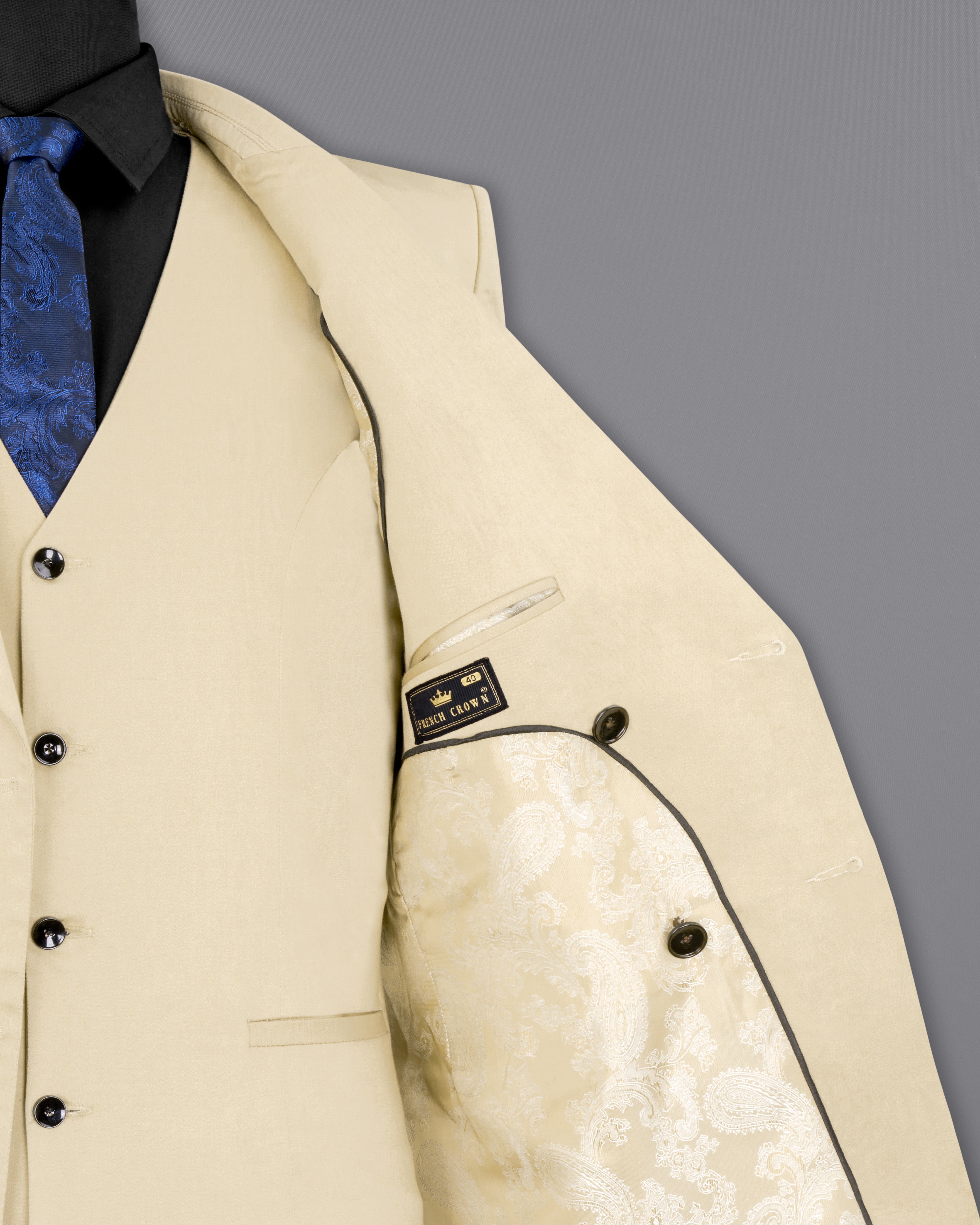 Moon Mist Beige Stretchable Double Breasted Premium Cotton Traveler Suit ST2673-DB-36, ST2673-DB-38, ST2673-DB-40, ST2673-DB-42, ST2673-DB-44, ST2673-DB-46, ST2673-DB-48, ST2673-DB-50, ST2673-DB-52, ST2673-DB-54, ST2673-DB-56, ST2673-DB-58, ST2673-DB-60