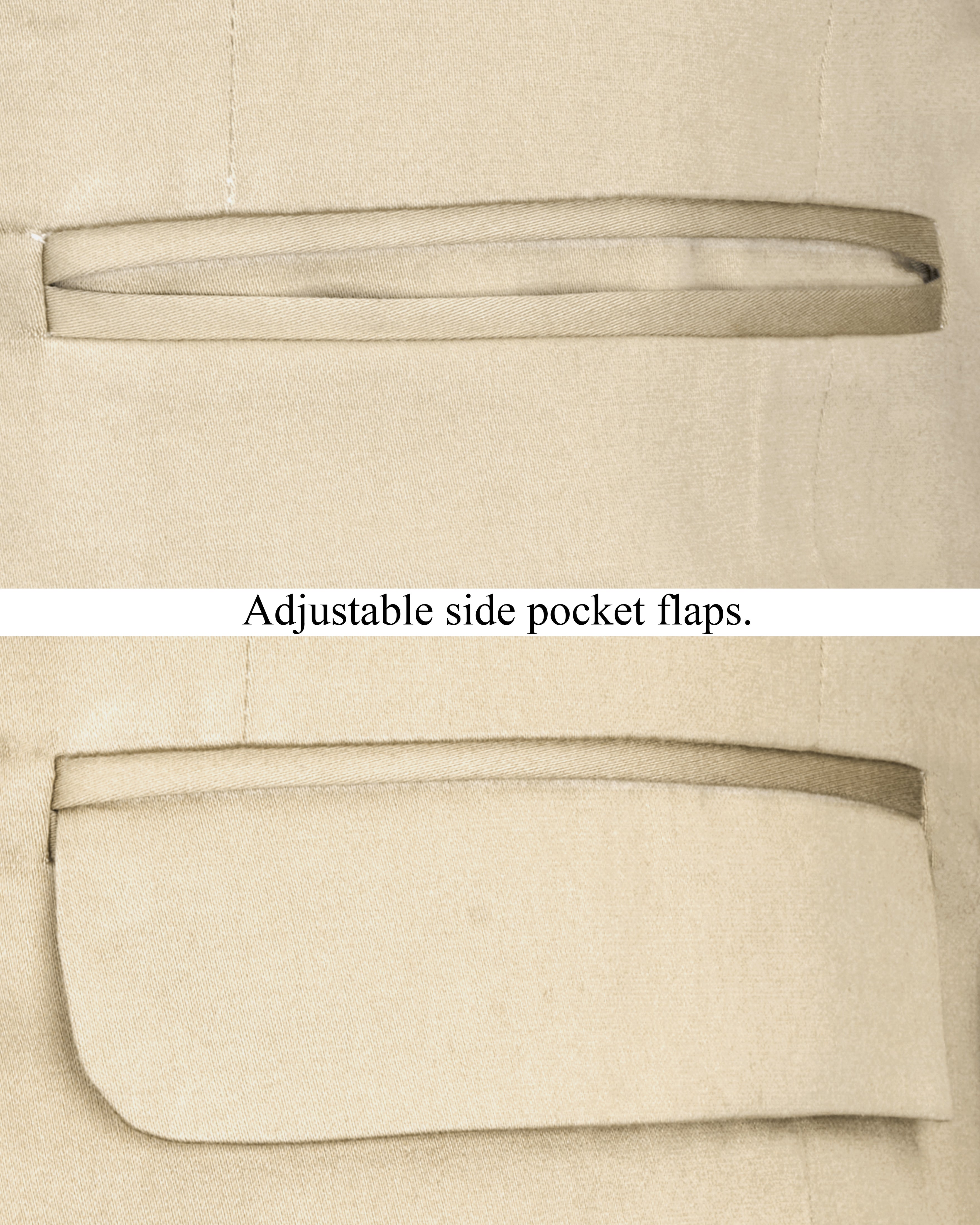 Moon Mist Beige Stretchable Cross Placket Bandhgala Premium Cotton Traveler Suit ST2675-CBG-36, ST2675-CBG-38, ST2675-CBG-40, ST2675-CBG-42, ST2675-CBG-44, ST2675-CBG-46, ST2675-CBG-48, ST2675-CBG-50, ST2675-CBG-52, ST2675-CBG-54, ST2675-CBG-56, ST2675-CBG-58, ST2675-CBG-60